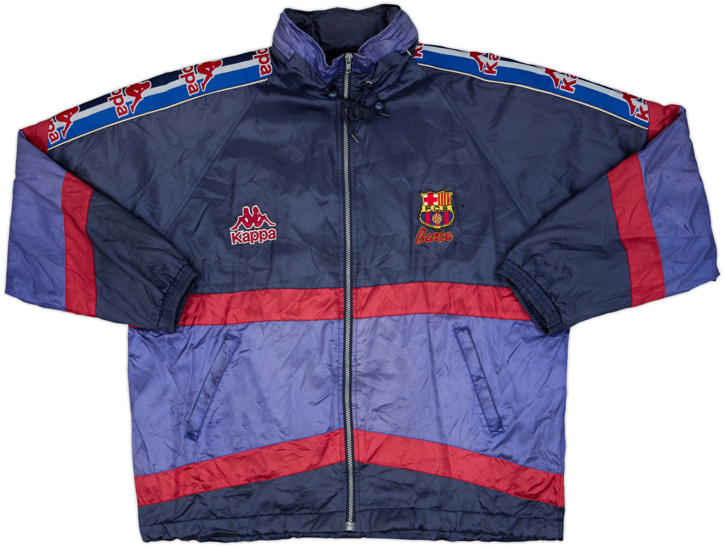 1995-97 Barcelona Kappa Hooded Track Jacket - 6/10 - (XL)