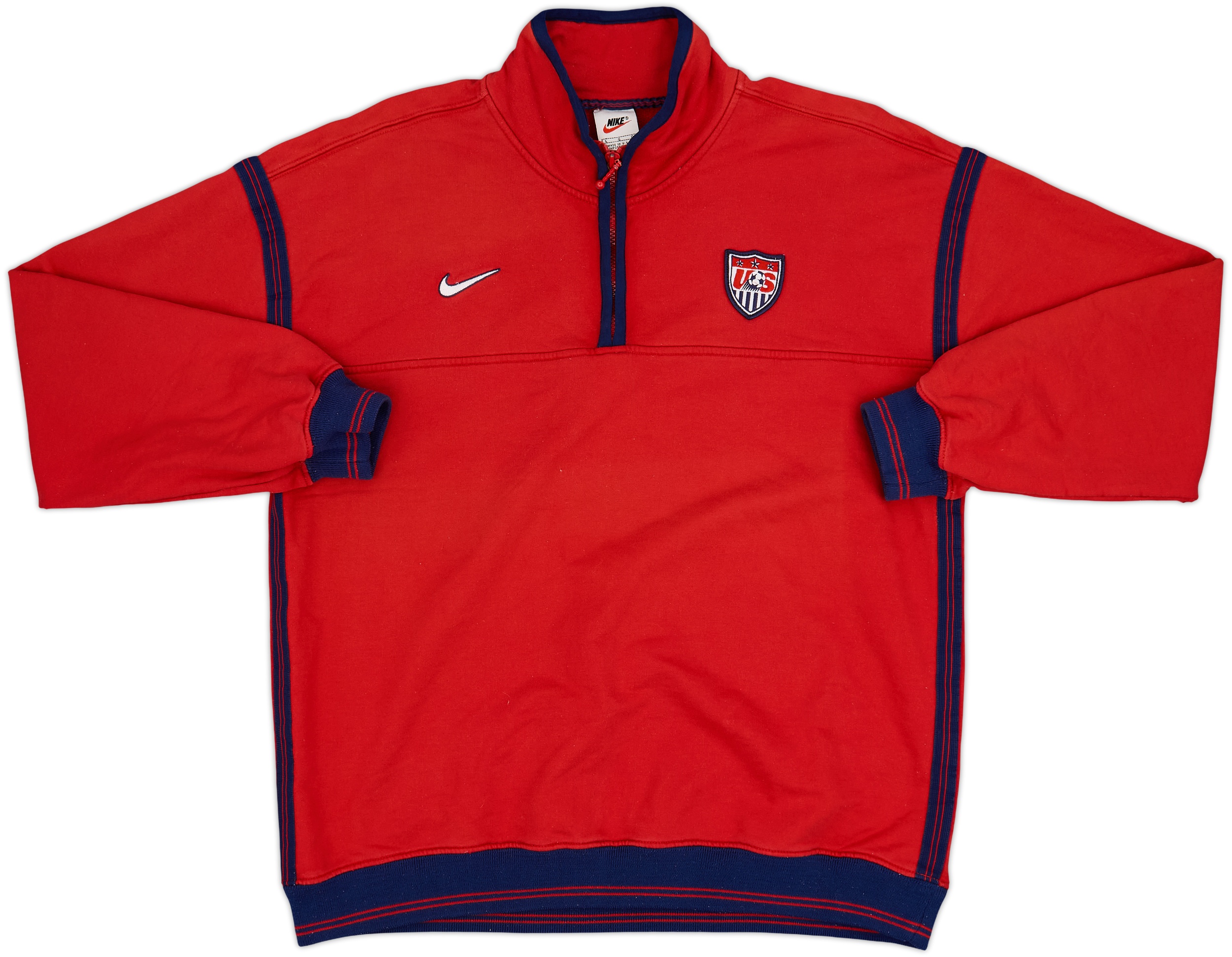 Nike アメリカンフットボール ユニフォーム 98 L 1998-00 USA Nike 1/4 Zip Sweat Top - 8/10 - (L)