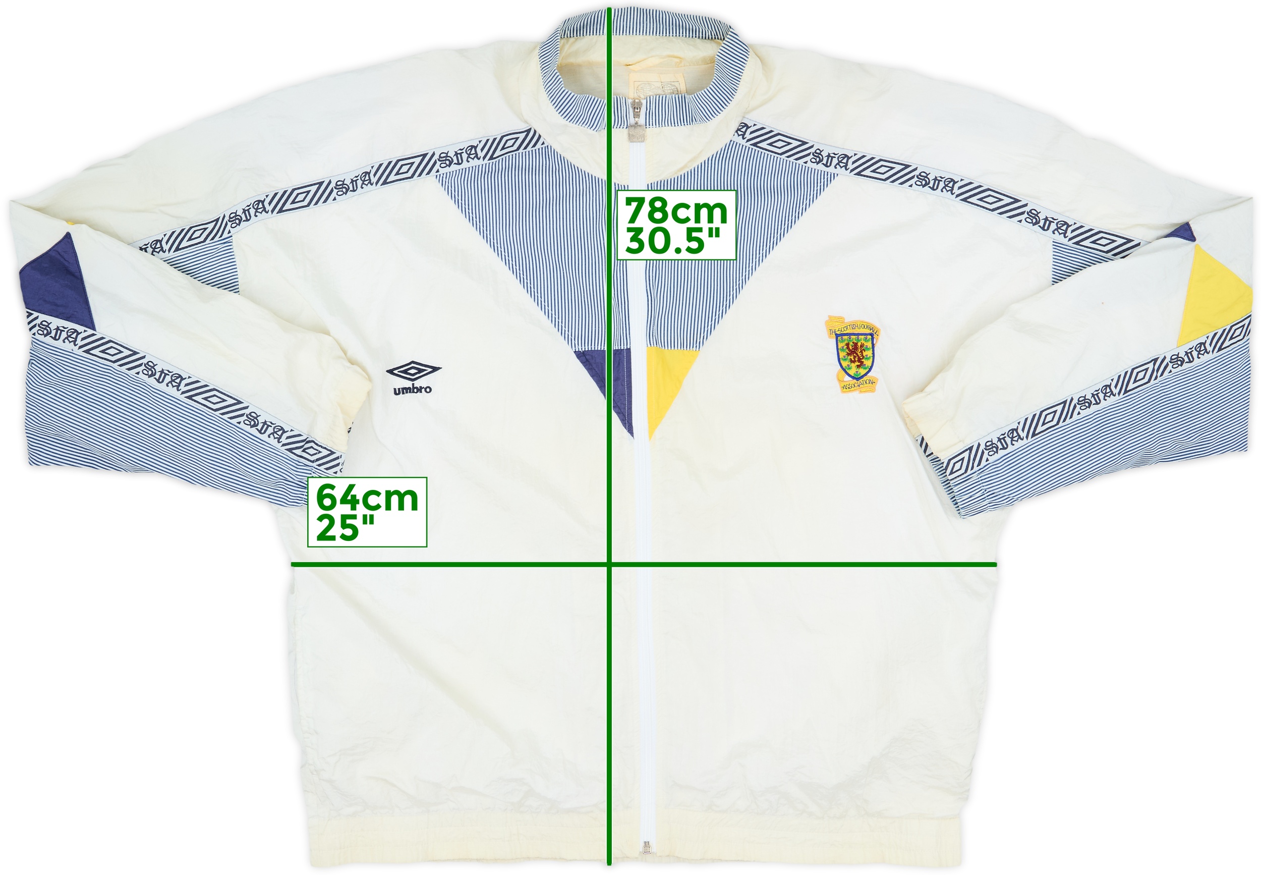 1990-92 Scotland Umbro Track Jacket - 8/10 - (M)