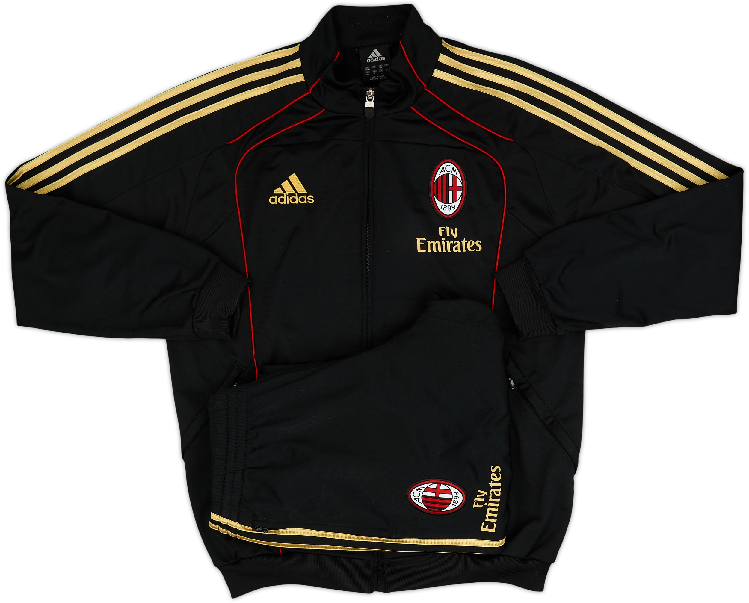 2010-11 AC Milan adidas Tracksuit - 9/10 - (M)