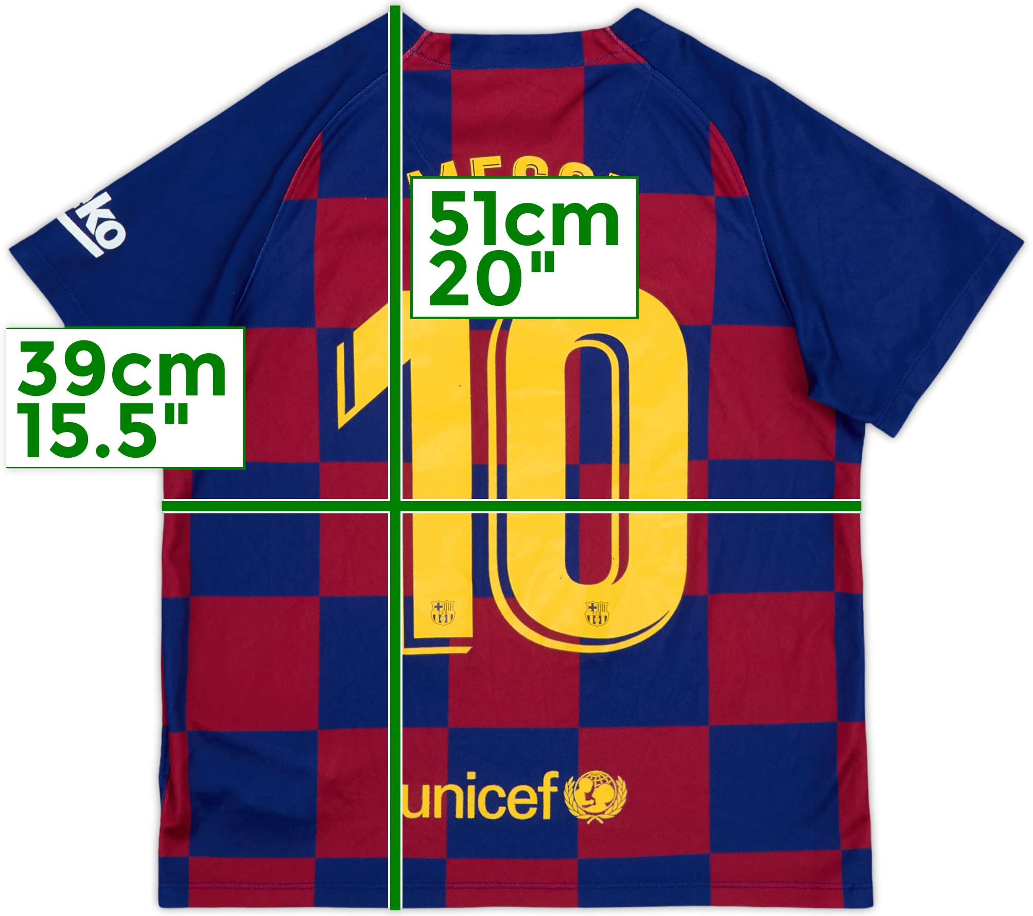 FC Barcelona MESSI 19/20シーズン 背番号10 2019-20 Barcelona Home Shirt Messi #10 - 8/10 - (6-7 Years)
