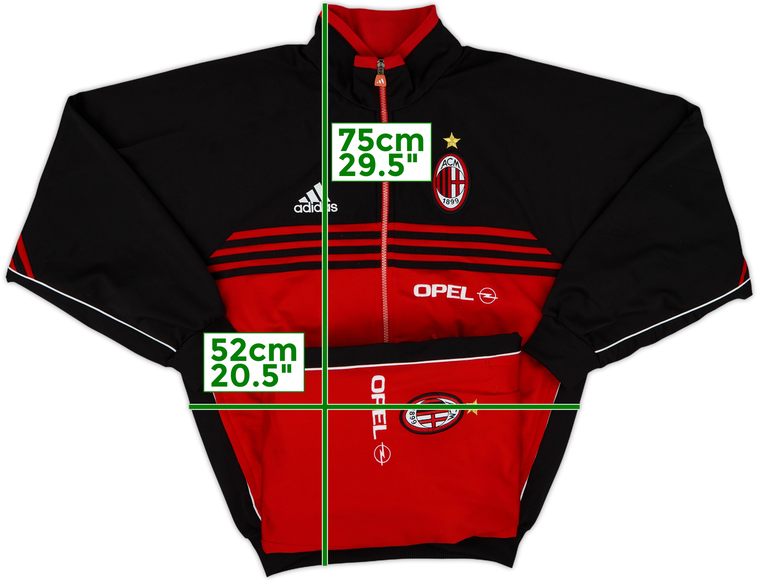 2000-01 AC Milan adidas Tracksuit - 8/10 - (S)