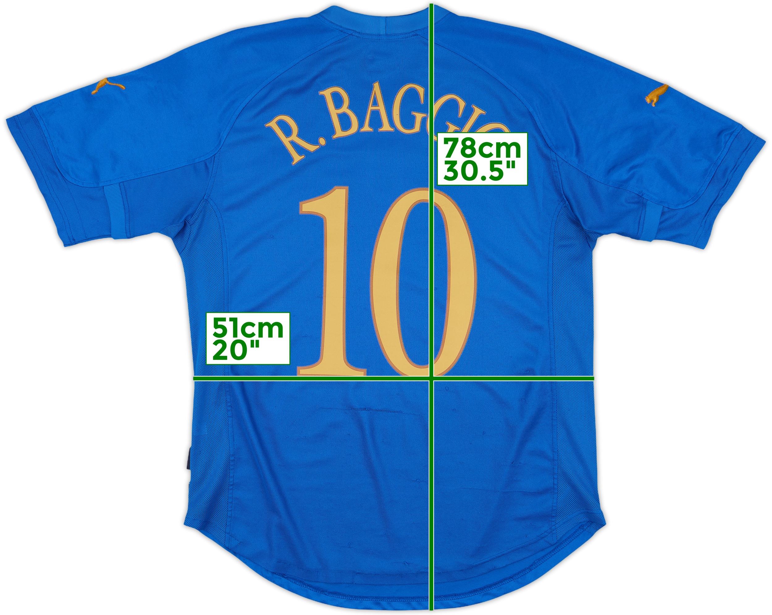 2003-2004 イタリア代表　#10 R.BAGGIO 020625550341-