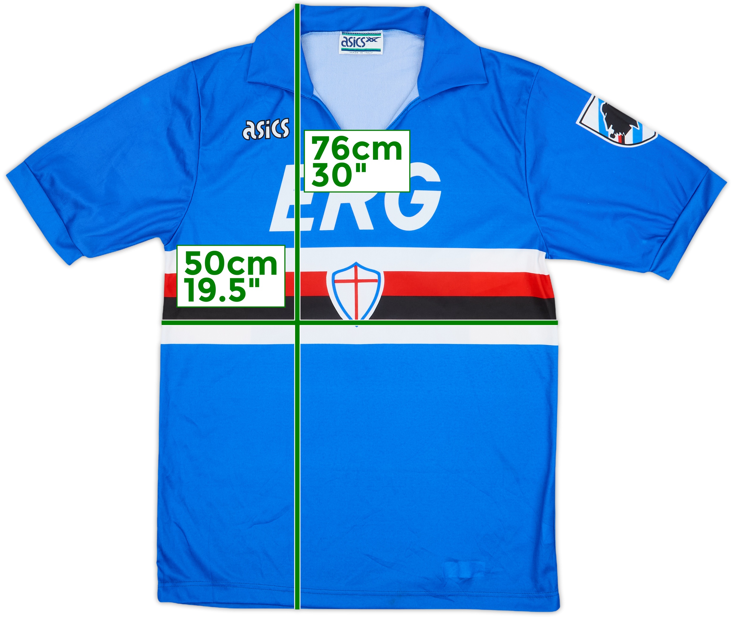 【国産】 1990-92 Sampdoria (M) - 9/10 - #8 Shirt Home ウェア