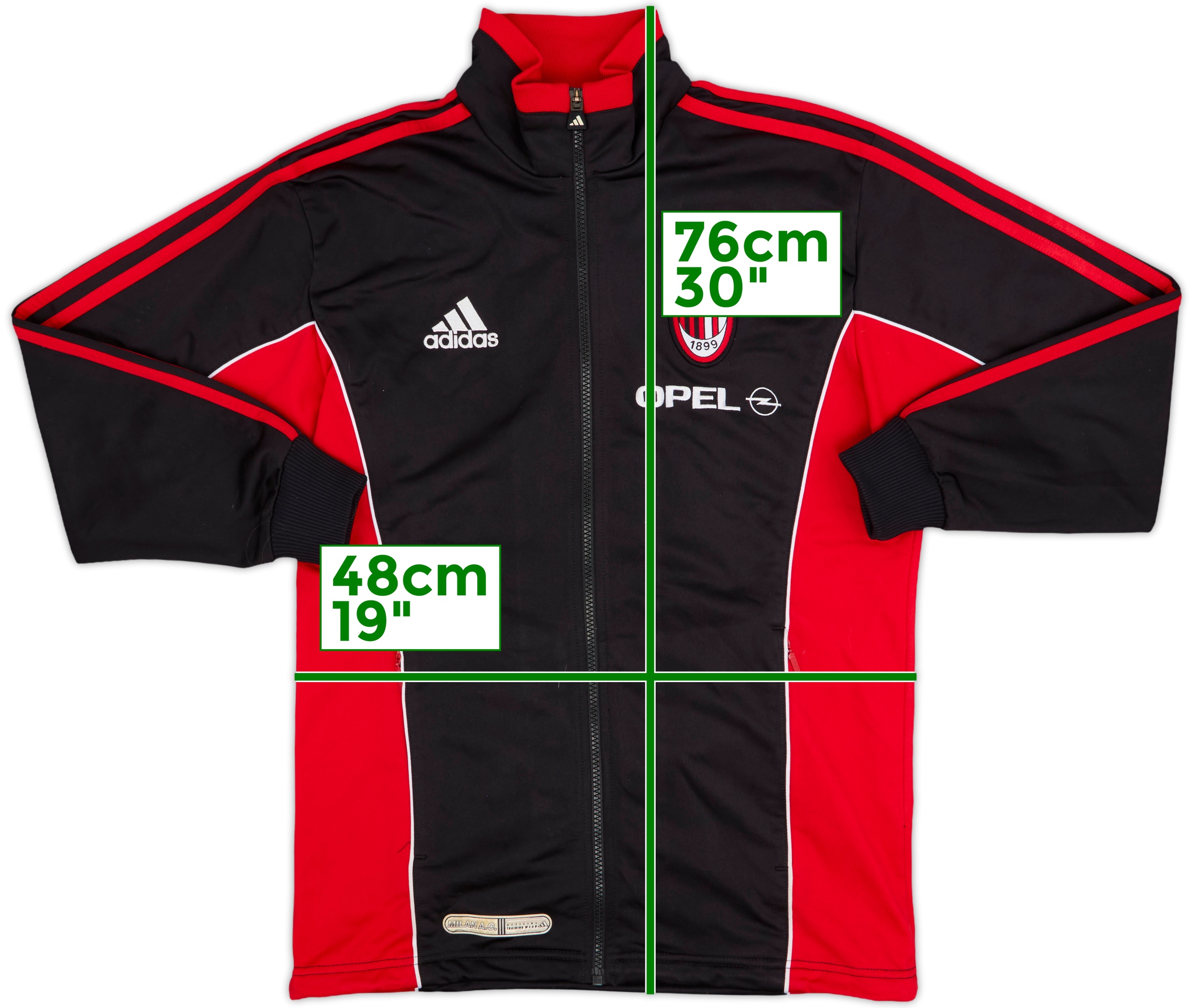 A.C. Milan adidas ブラックジャケット O y2k 2003-04 AC Milan adidas Track Jacket - 5/10 - (S)