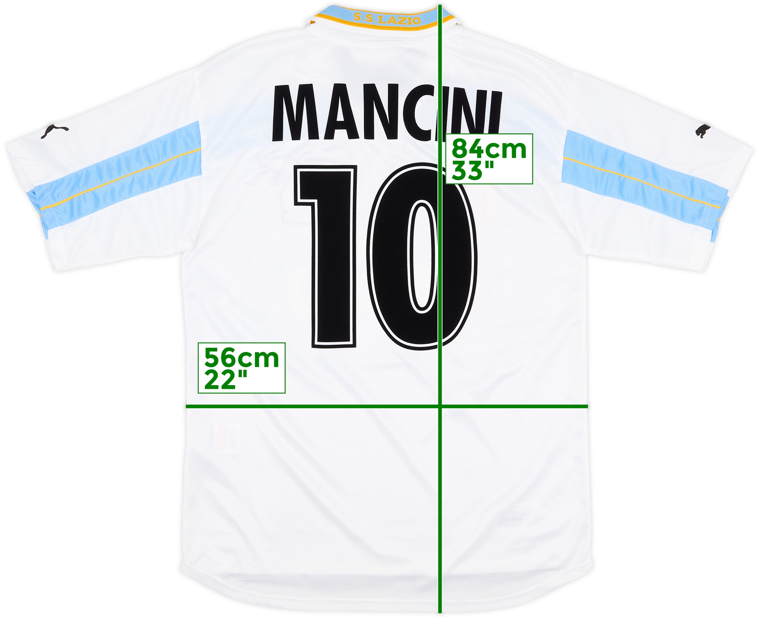 1999-00 Lazio Centenary Home Shirt Mancini #10 - 6/10 - (XL)