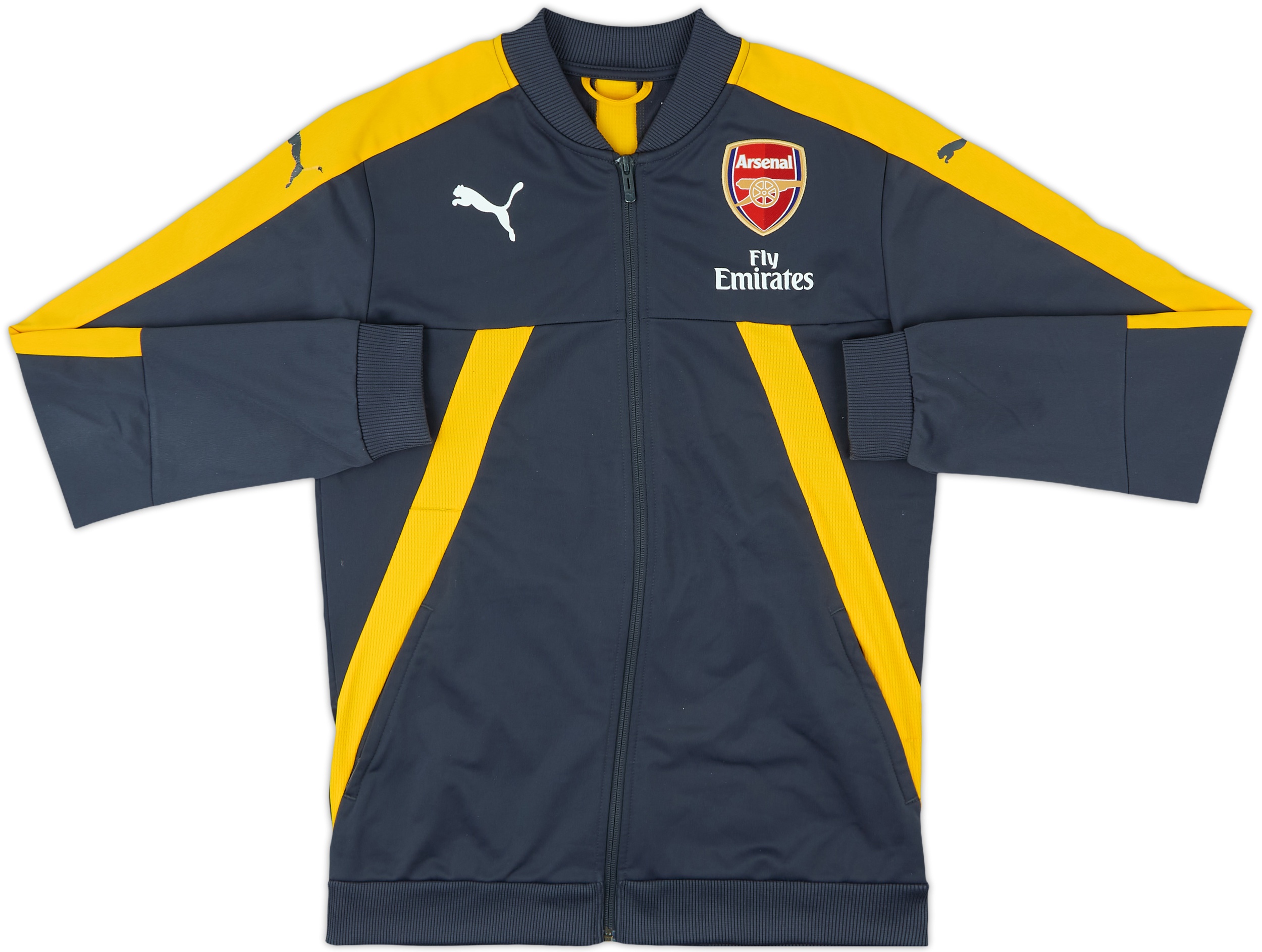 Arsenal London Full Zip Football Jacket Puma Soccer Size L