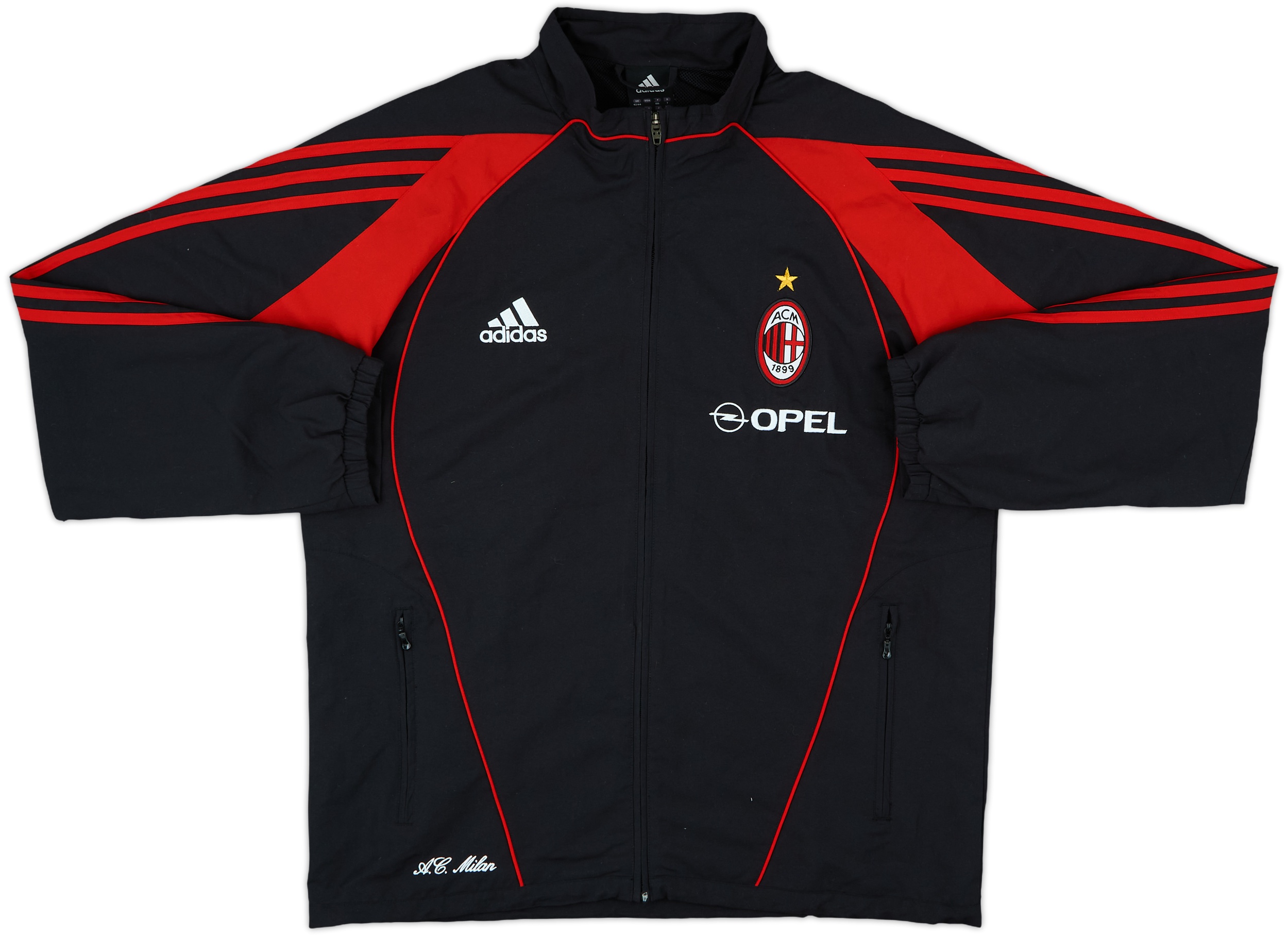 2005-06 AC Milan adidas Track Jacket - 8/10 - (L)