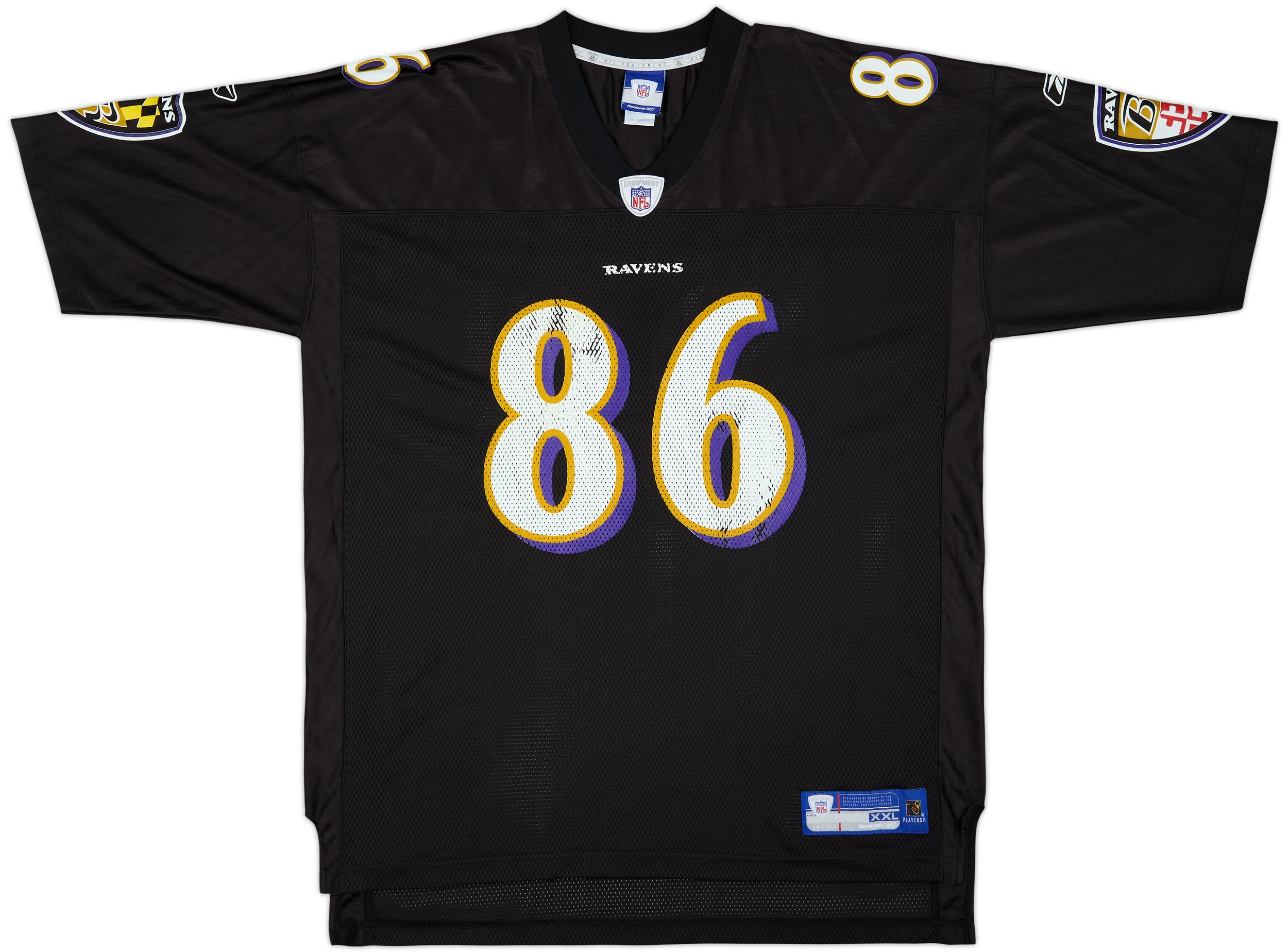 2005-06 Baltimore Ravens Heap #86 Reebok On Field Alternate Jersey