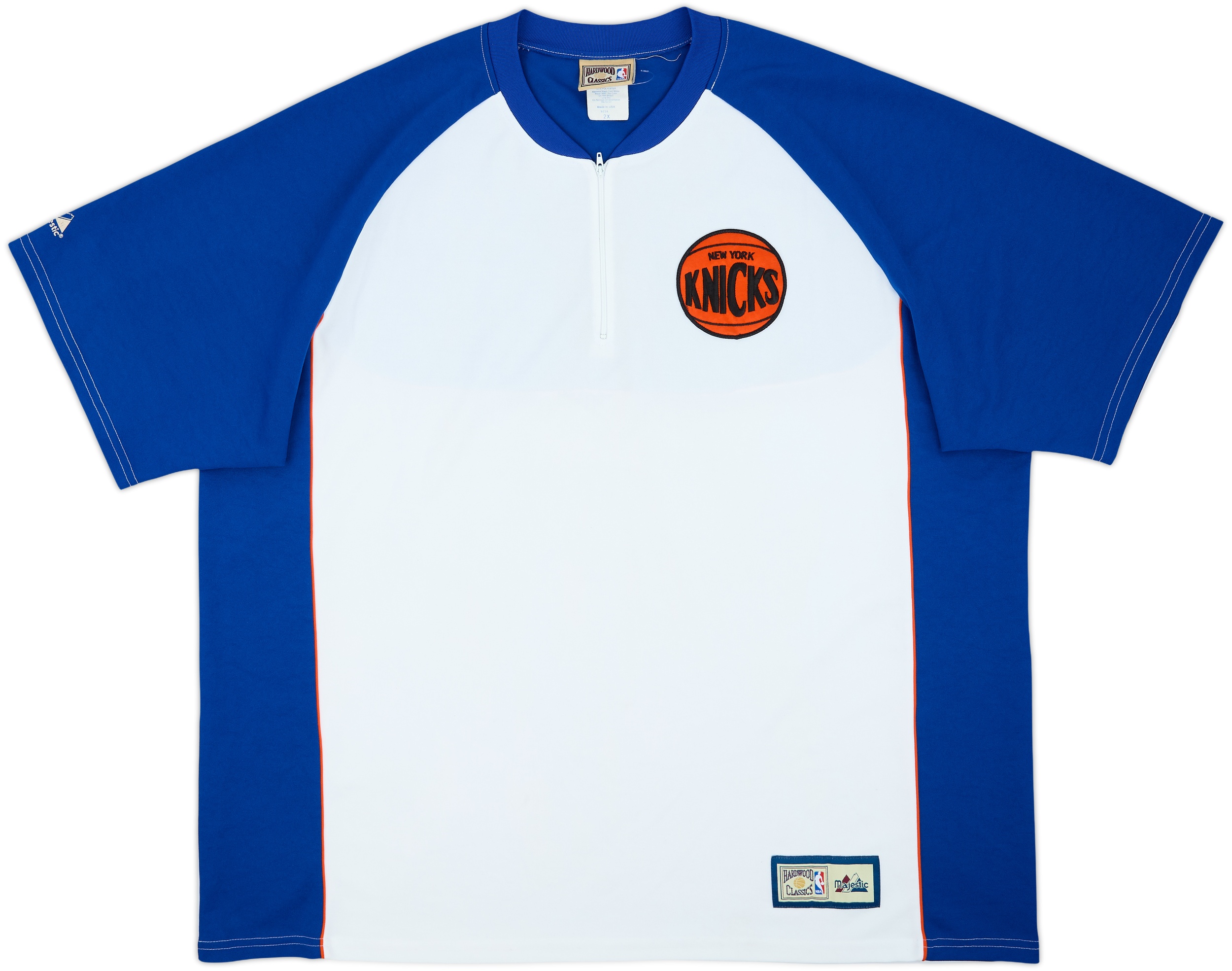 2000s New York Knicks Majestic 1/4 Zip Hardwood Classics Shooting