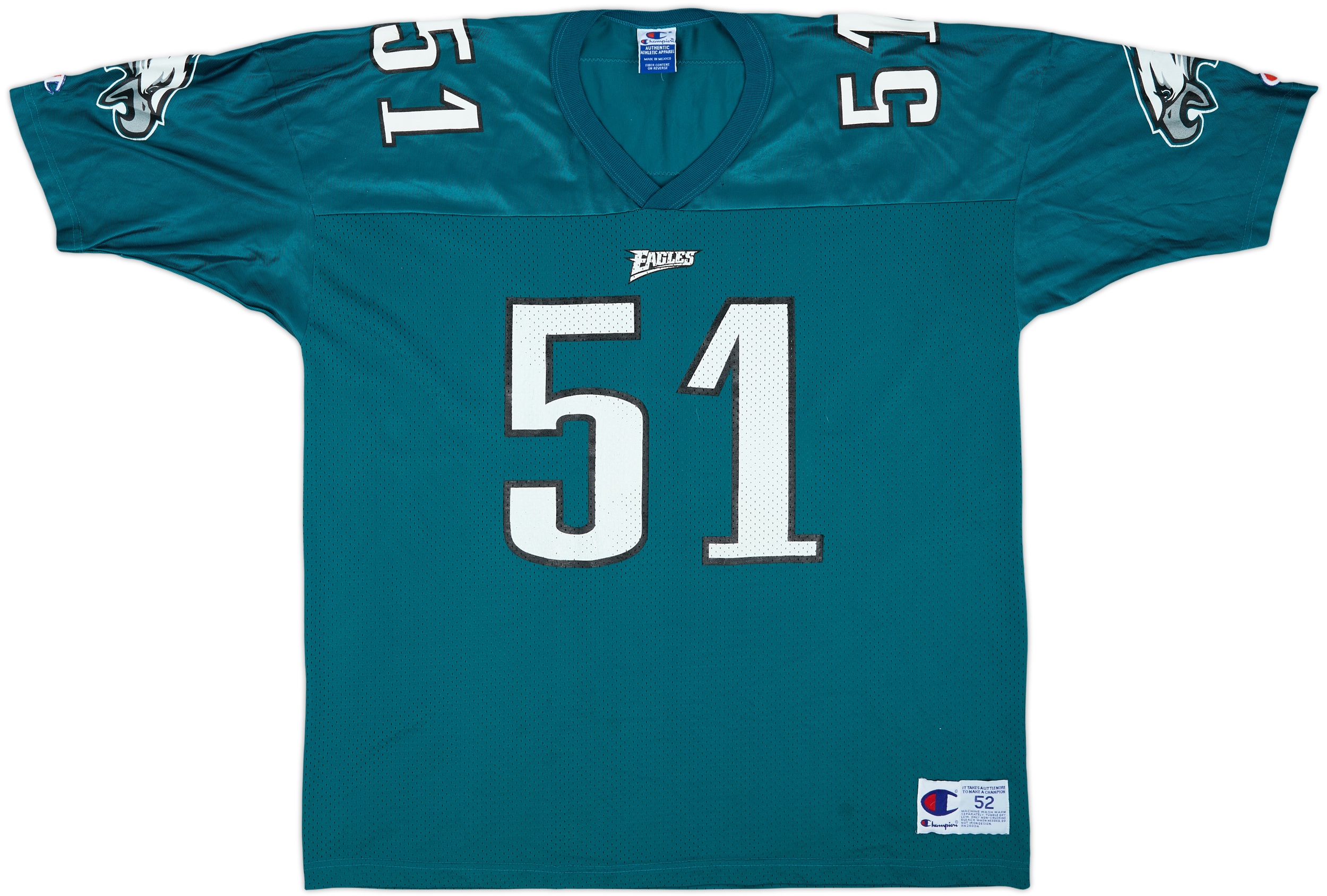 1996-99 Philadelphia Eagles Thomas #51 Champion Home Jersey - 6/10
