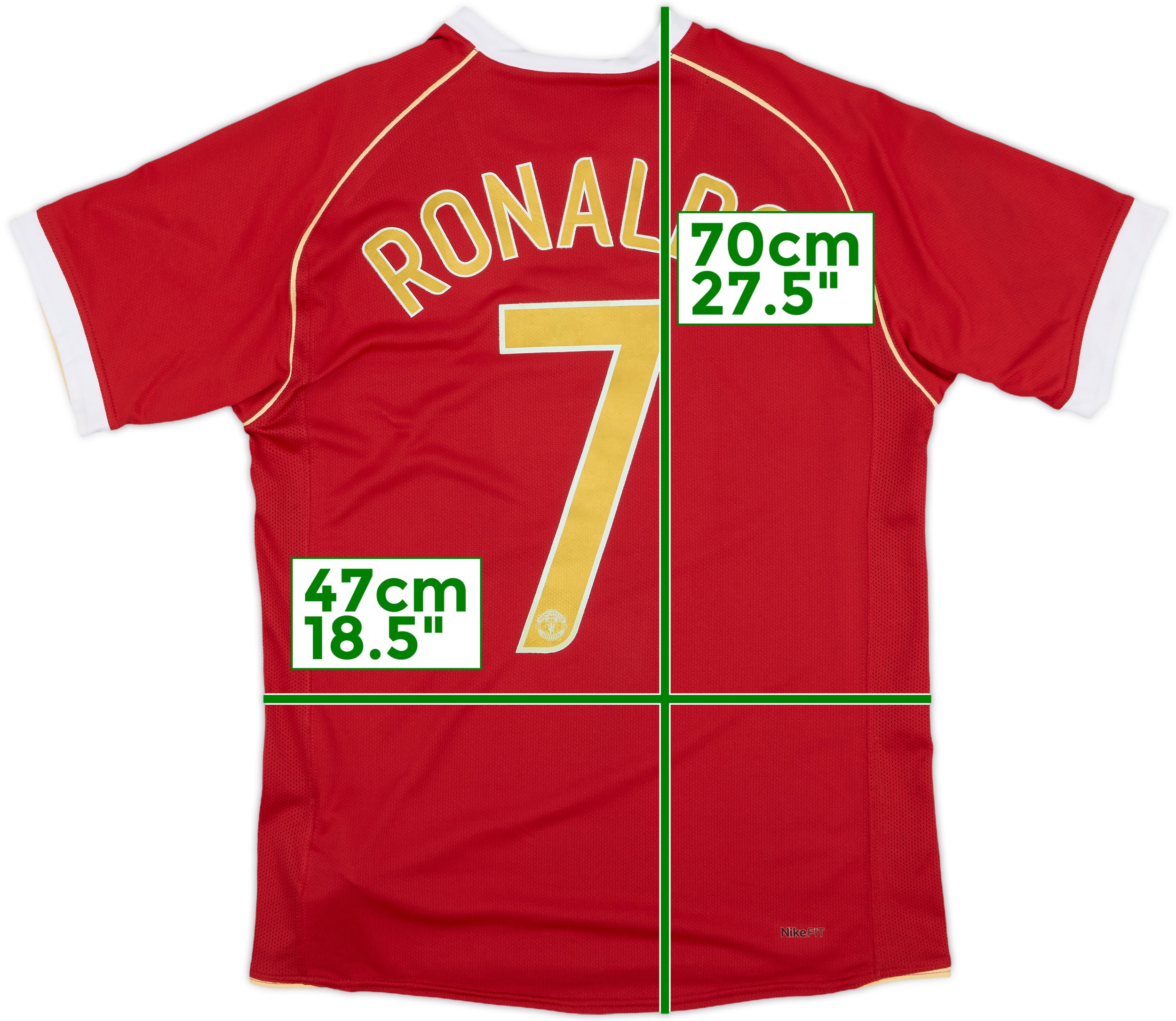 2004-06 Manchester United Home L/S Shirt Ronaldo #7 - 8/10