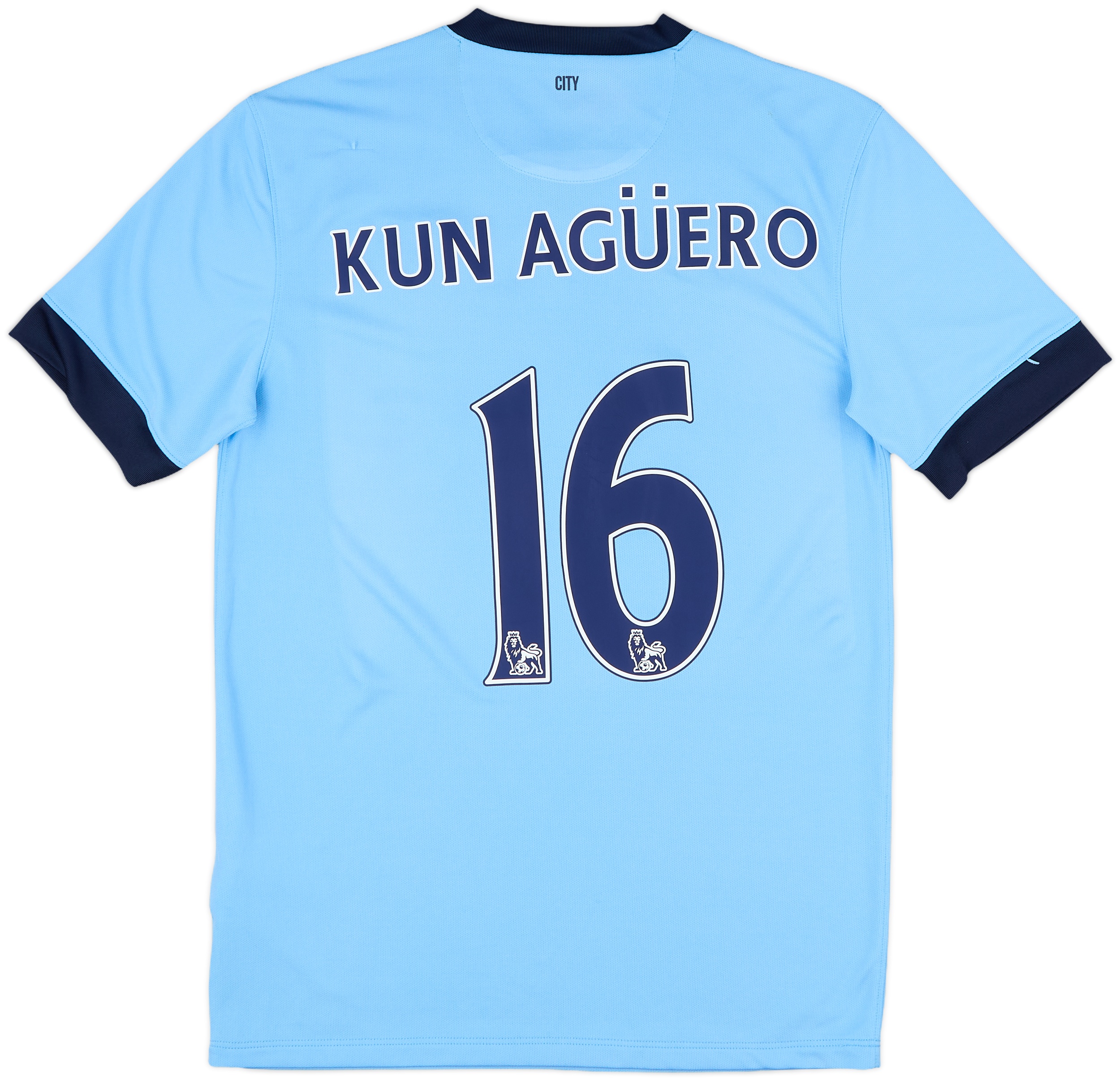 2014-15 Manchester City Home Shirt Kun Aguero #16 - 8/10 - (M)