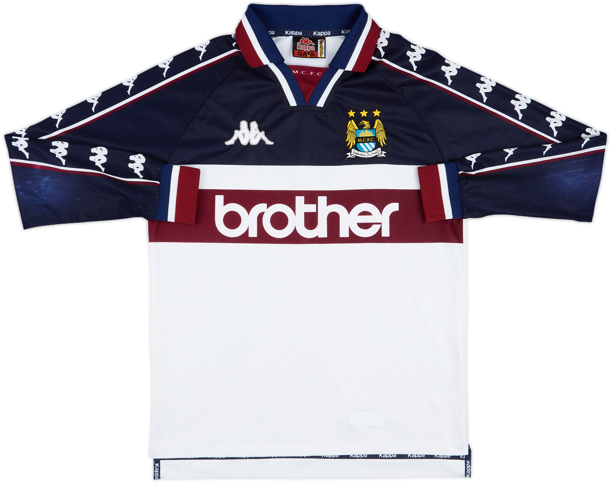 1997-98 Manchester City Away L/S Shirt - 8/10 - (S)