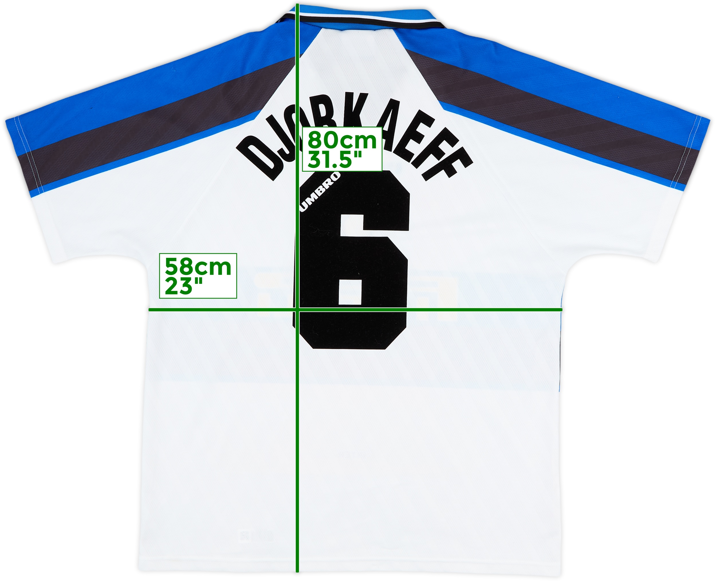 1996-97 Inter Milan Away Shirt Djorkaeff #6 - 9/10 - (XL)