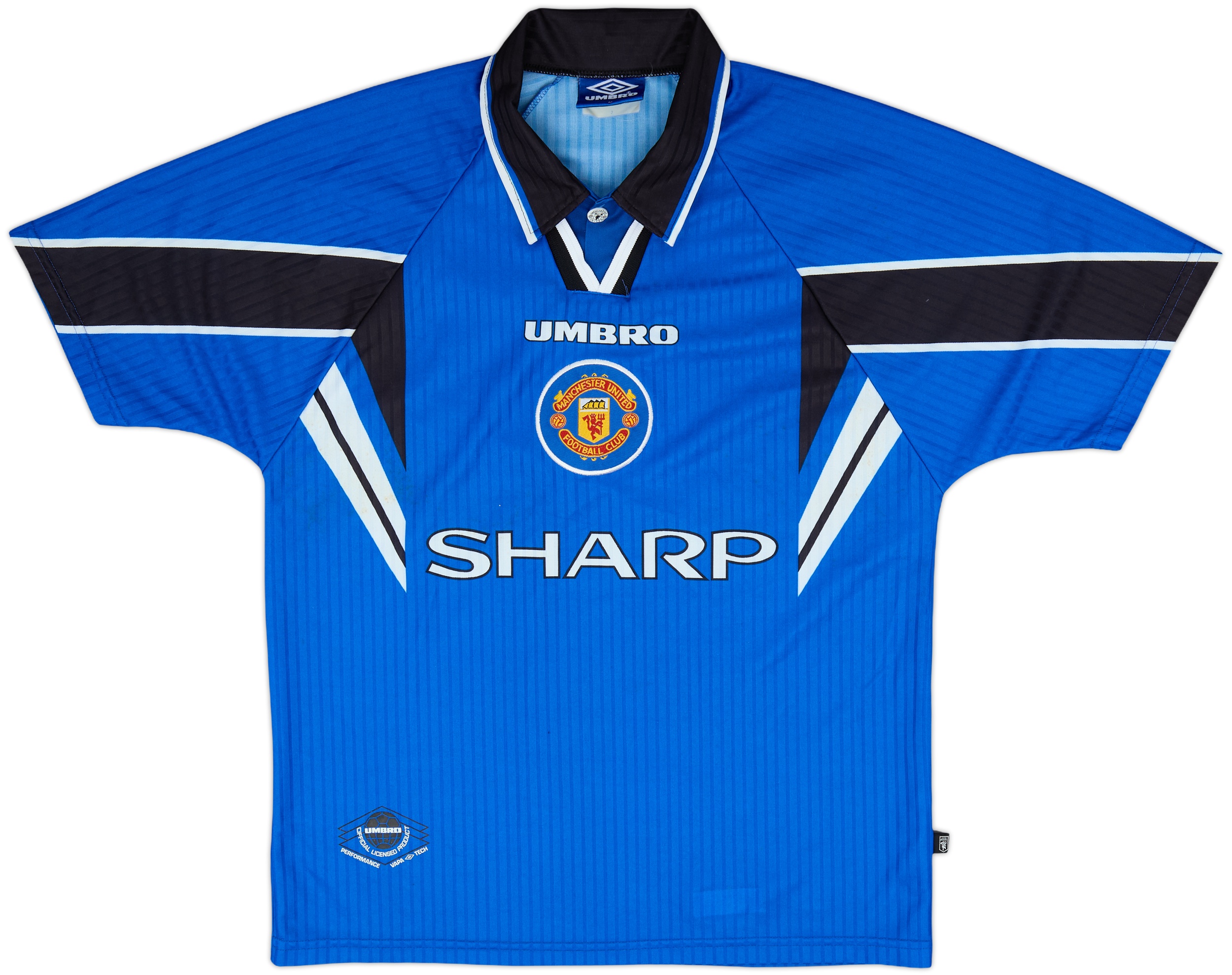 1996-98 Manchester United Third Shirt & Shorts - 8/10 - (M)