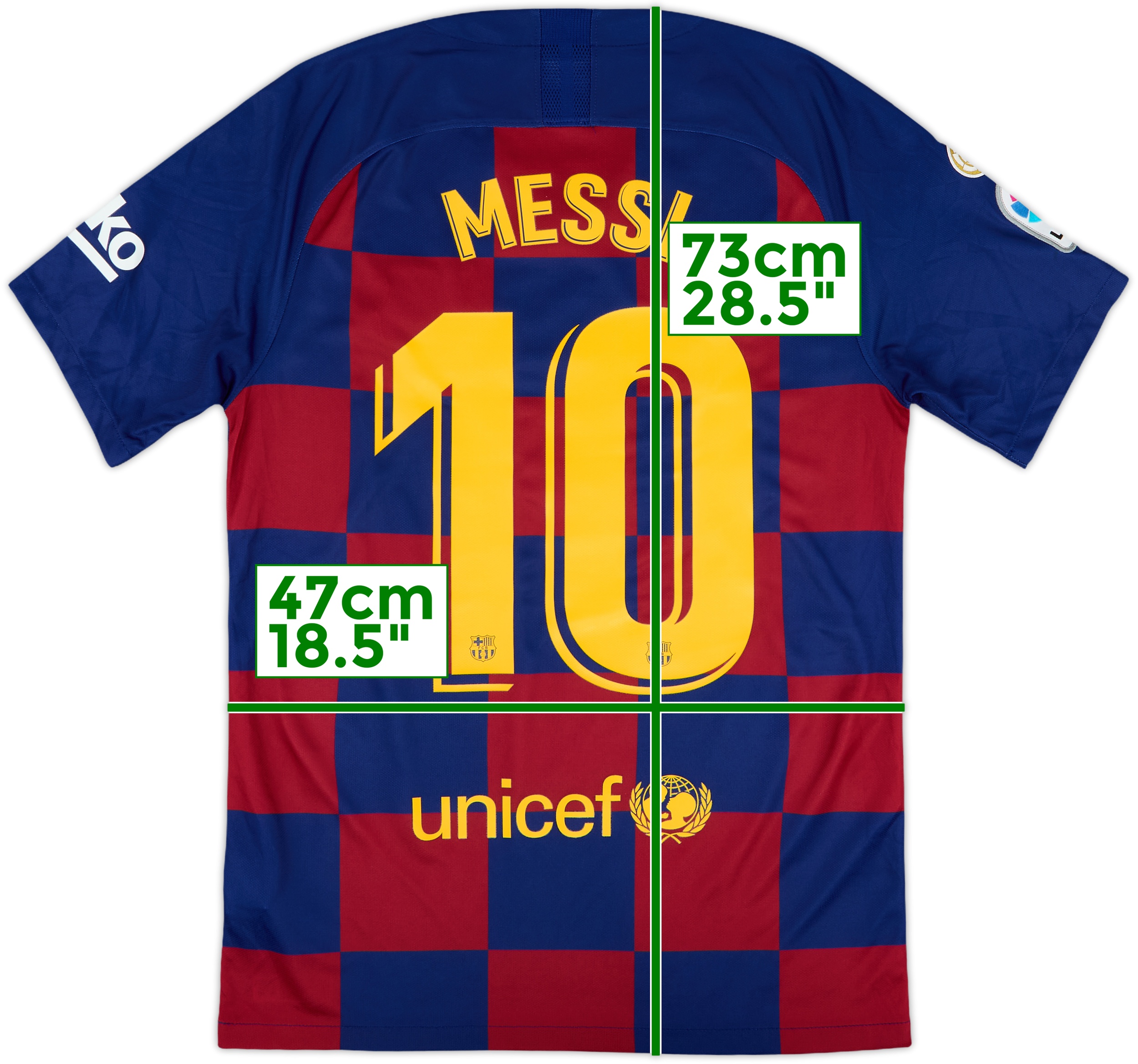 2019-20 Barcelona Home Shirt Messi #10 - 9/10 - (S)
