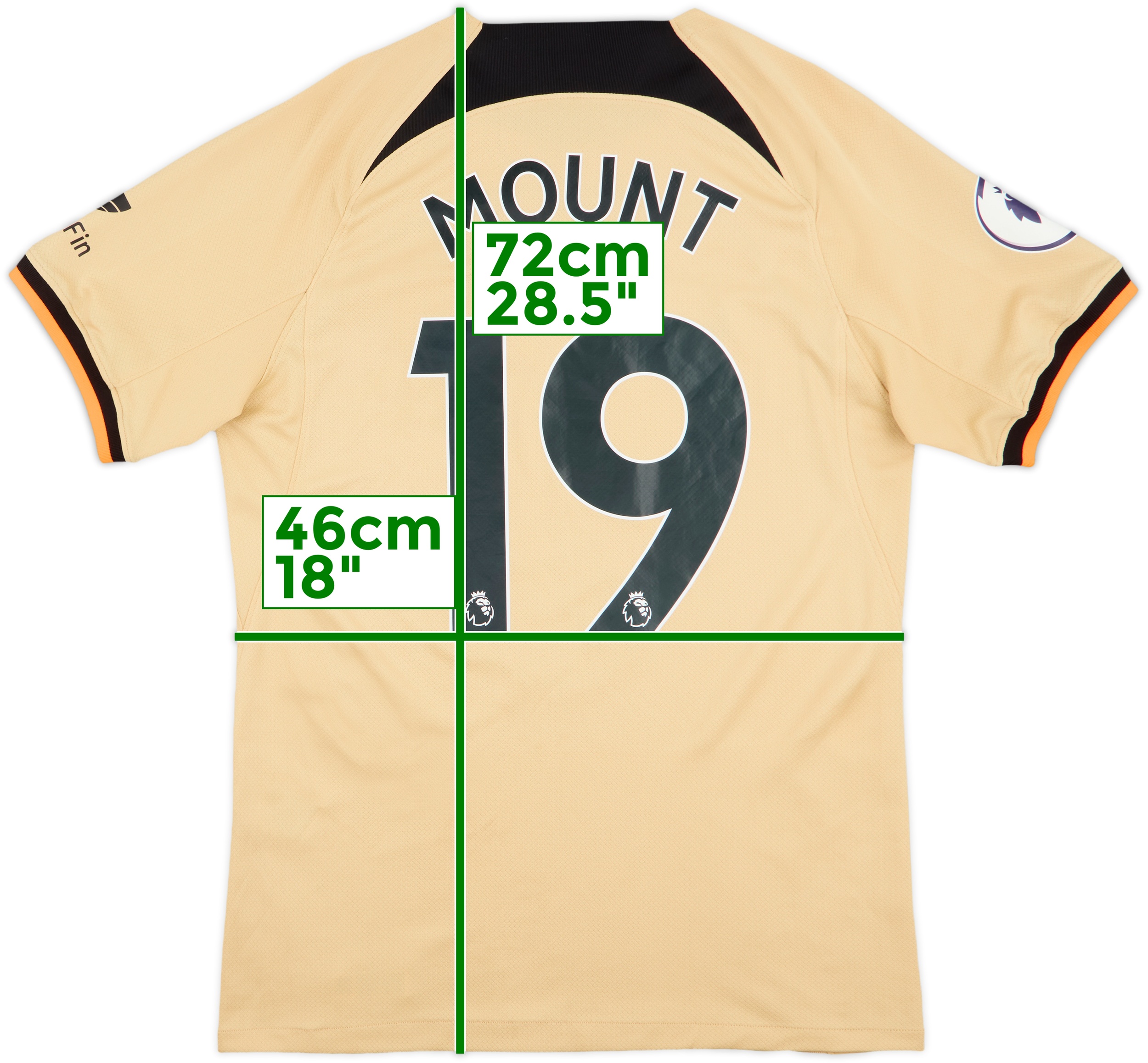 Chelsea 2022-23 Mount Tシャツ 2022-23 Chelsea Third Shirt Mount #19 - 9/10 - (S)