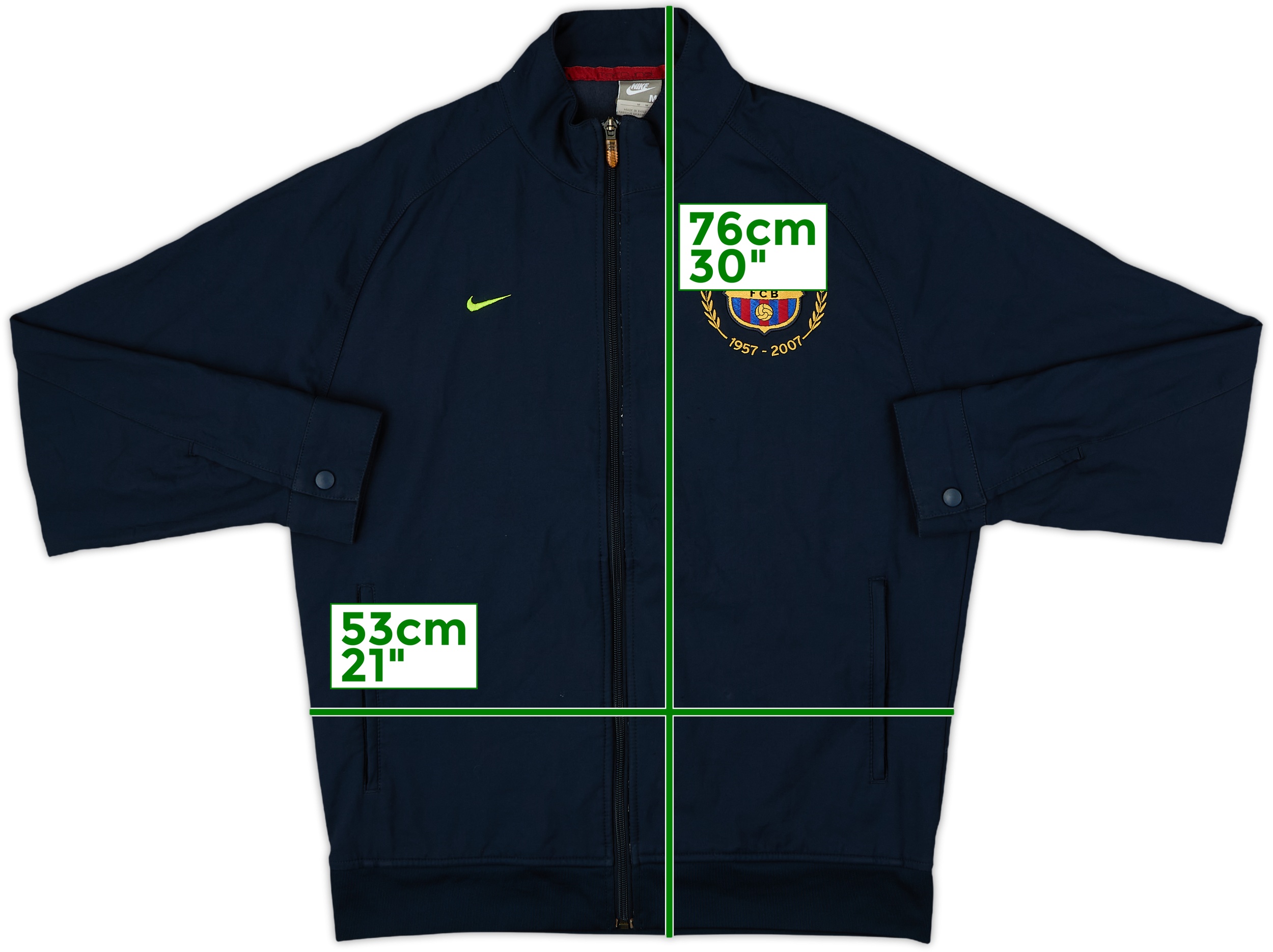 2007-08 Barcelona Nike Track Jacket - 8/10 - (M)