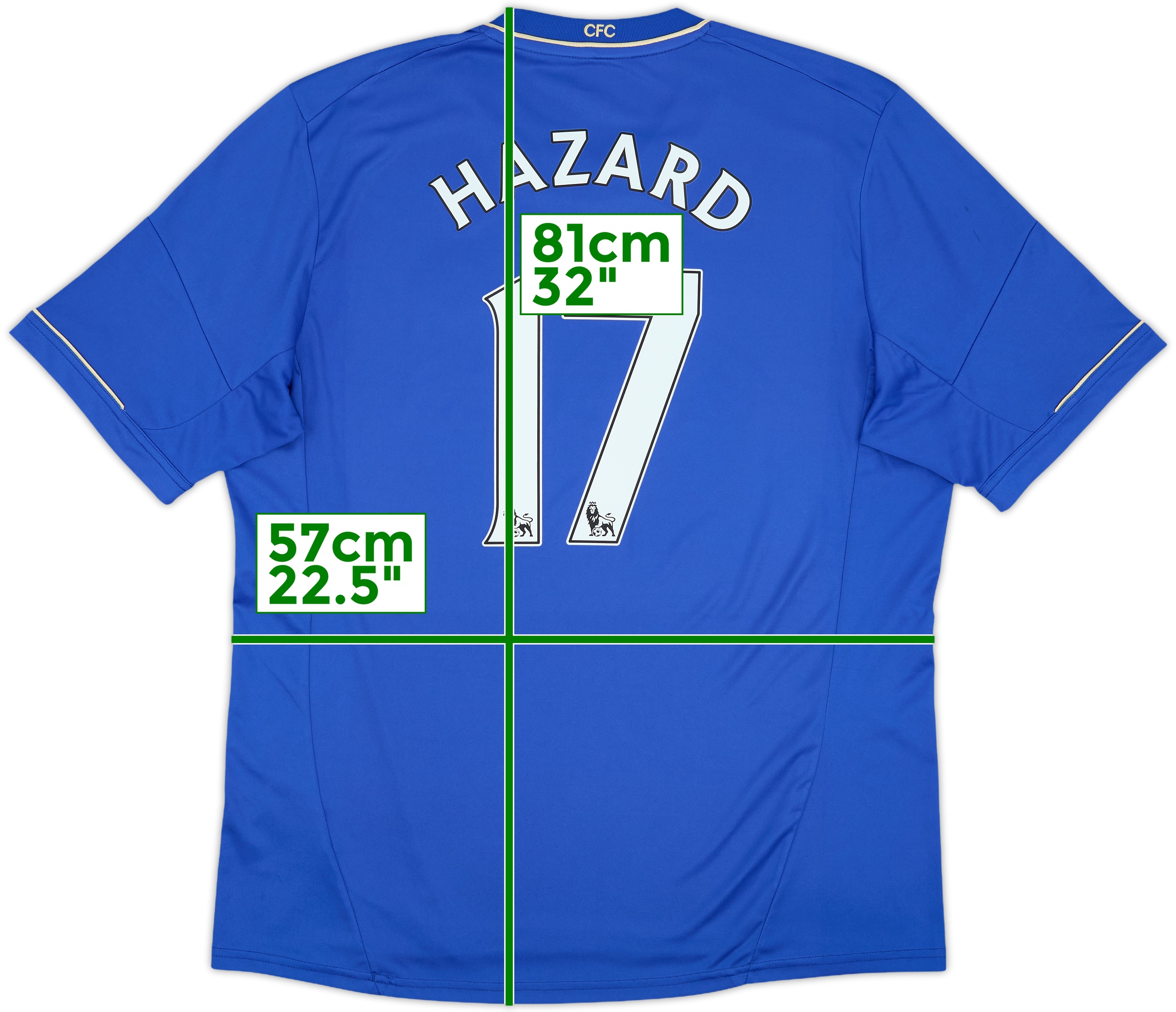 2012-13 Chelsea Home Shirt Hazard #17 - 8/10 - (XL)