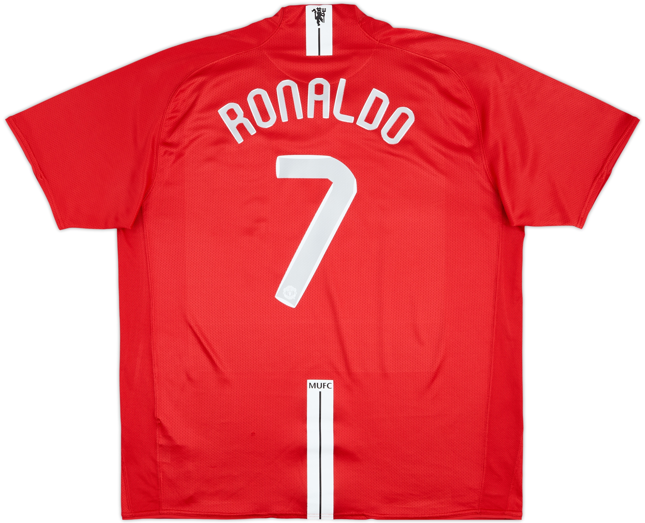 MANCHESTER UNITED 07-09 ホームユニフォーム 2007-09 Manchester United Home Shirt Ronaldo #7 - 4/10 - (XXL)