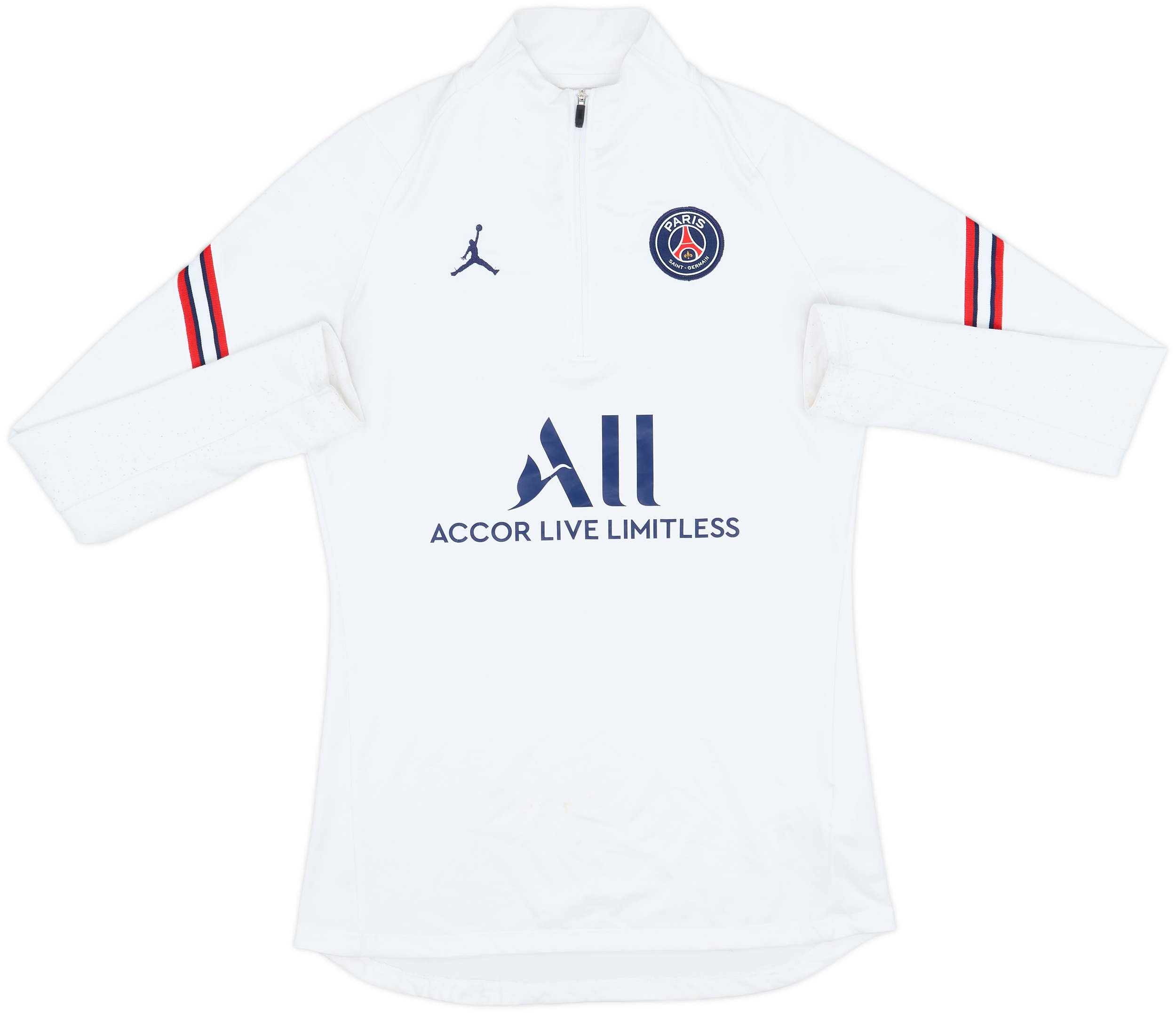 2021-22 Paris Saint-Germain Nike Jordan 1/4 Zip Drill Top - 6/10 - (S)