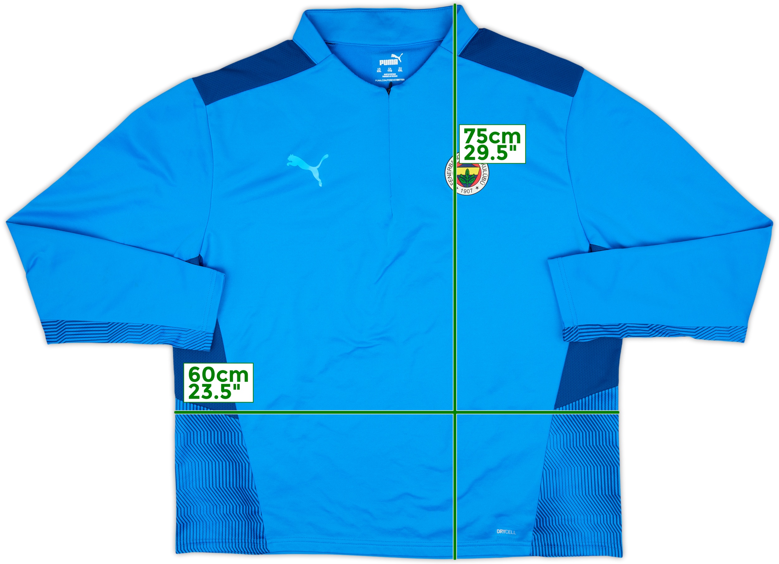 2021-22 Fenerbahce Puma 1/4 Zip Drill Top - 9/10 - (XXL)
