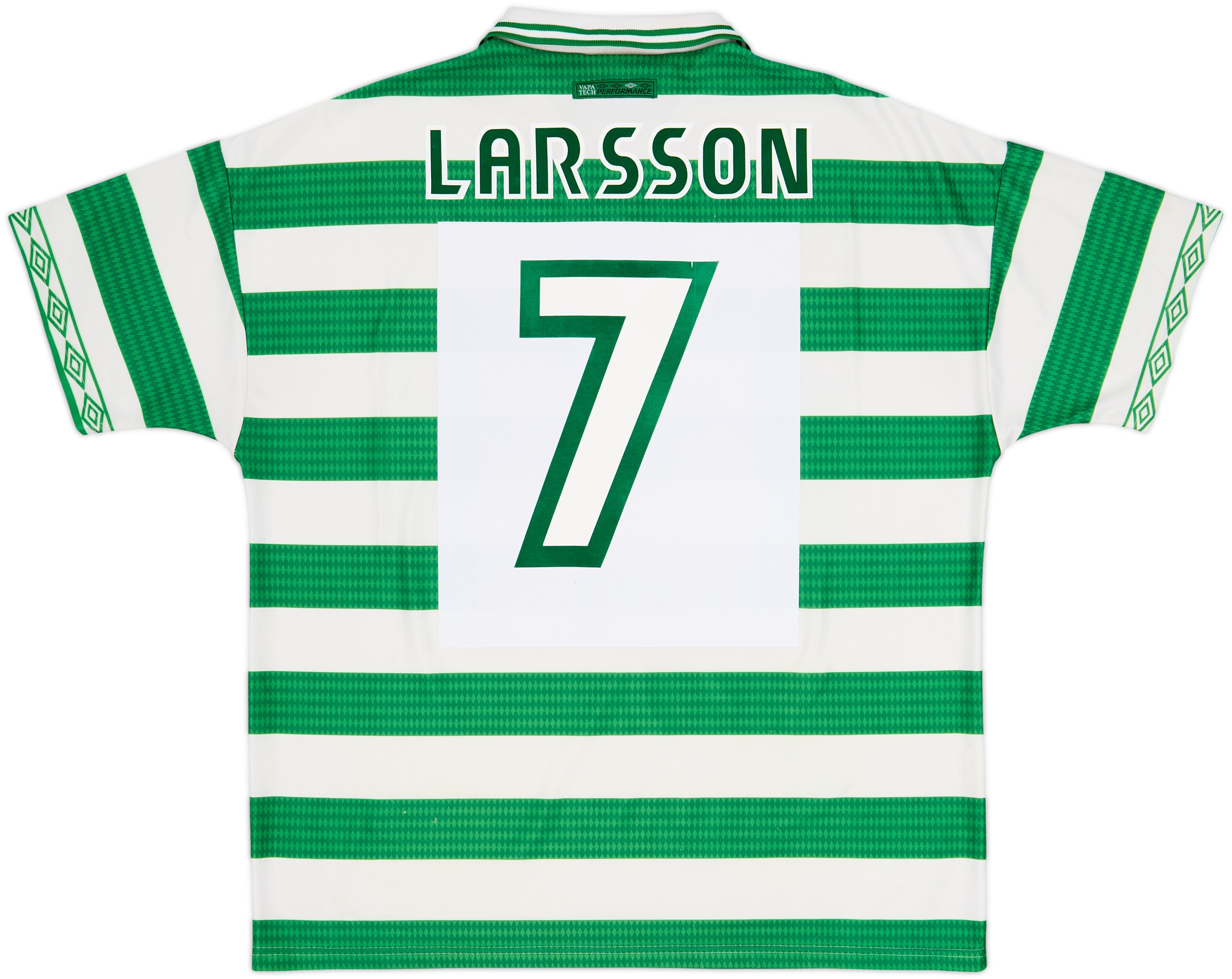 1997-99 Celtic Home Shirt Larsson #7 - 7/10 - (XXL)