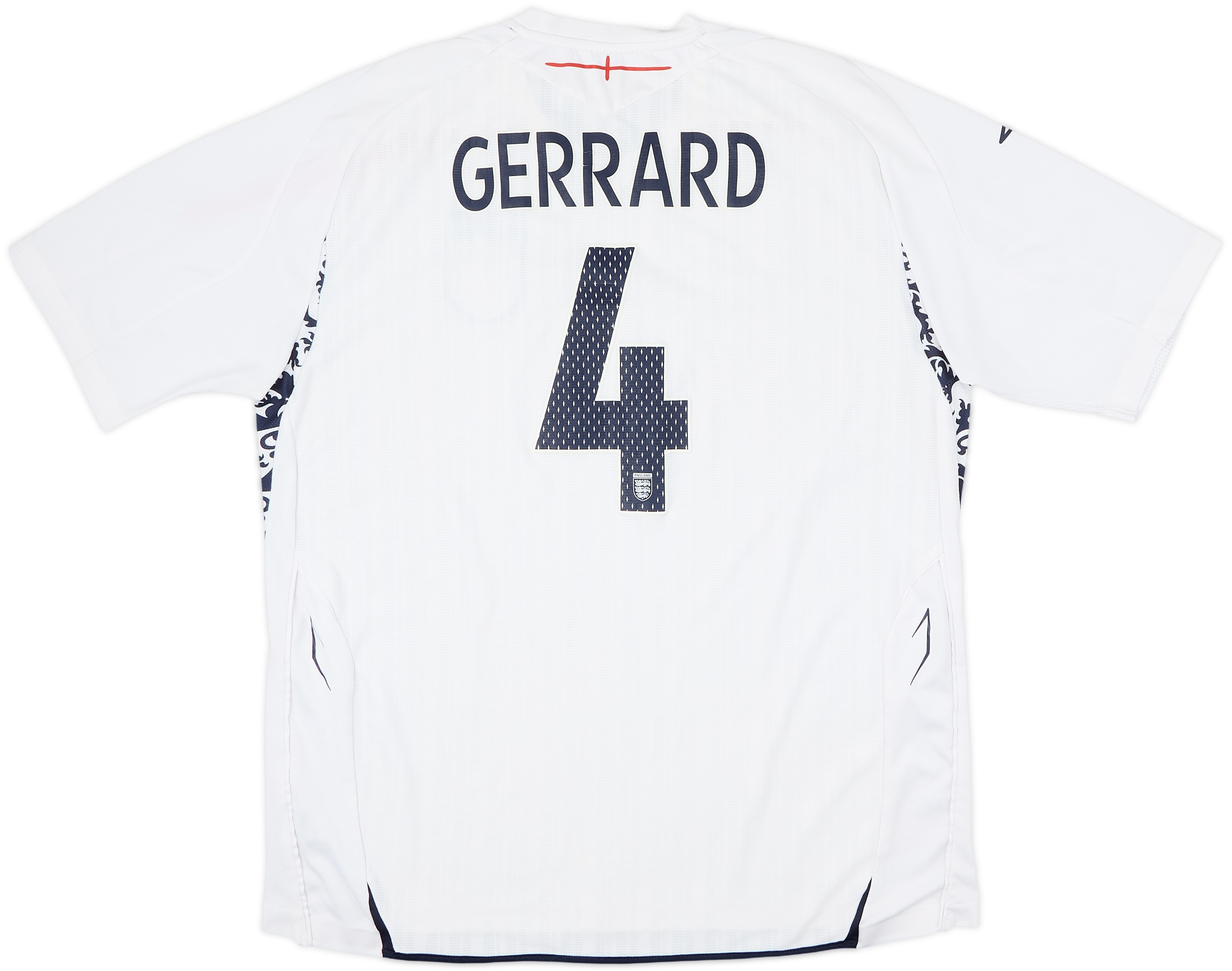 2007-09 England Home Shirt Gerrard #4 - 5/10 - (XXL)