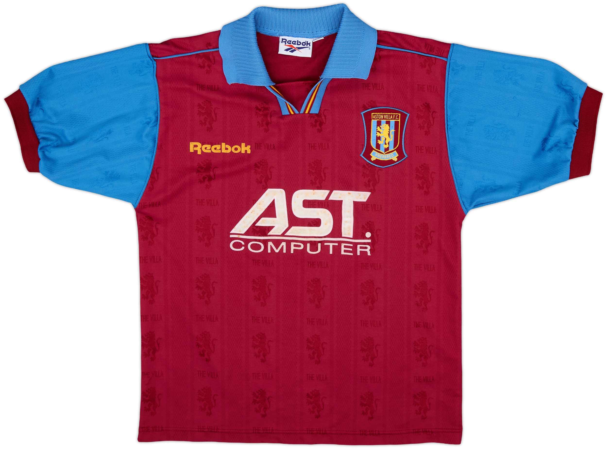 アストンヴィラ Aston Villa 95ー97 ユニフォーム　Reebok 1995-97 Aston Villa Home Shirt - 7/10 - (S)