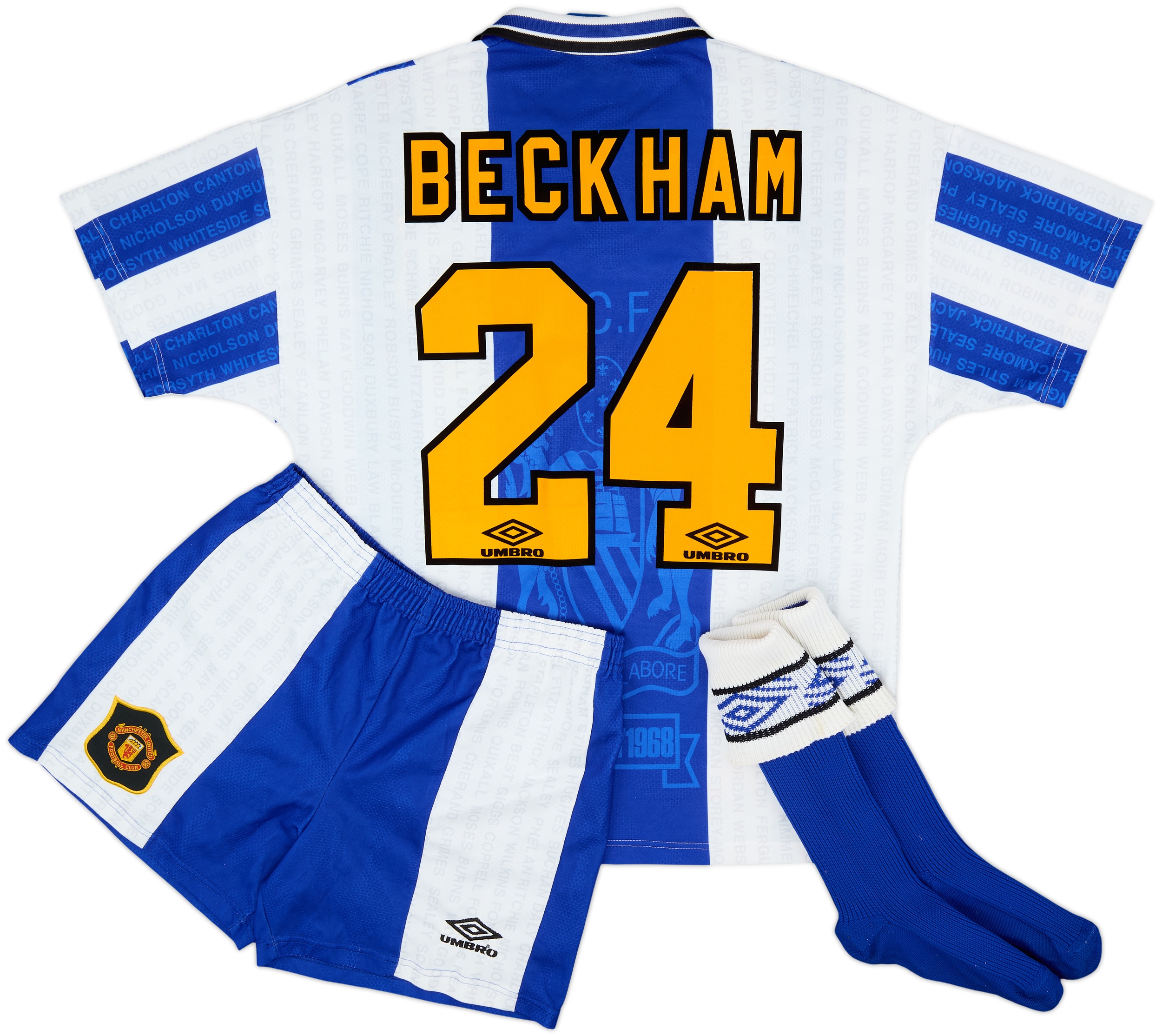 チ*ジ様 94-96Manchester United UMBROベッカム24 1994-96 MANCHESTER