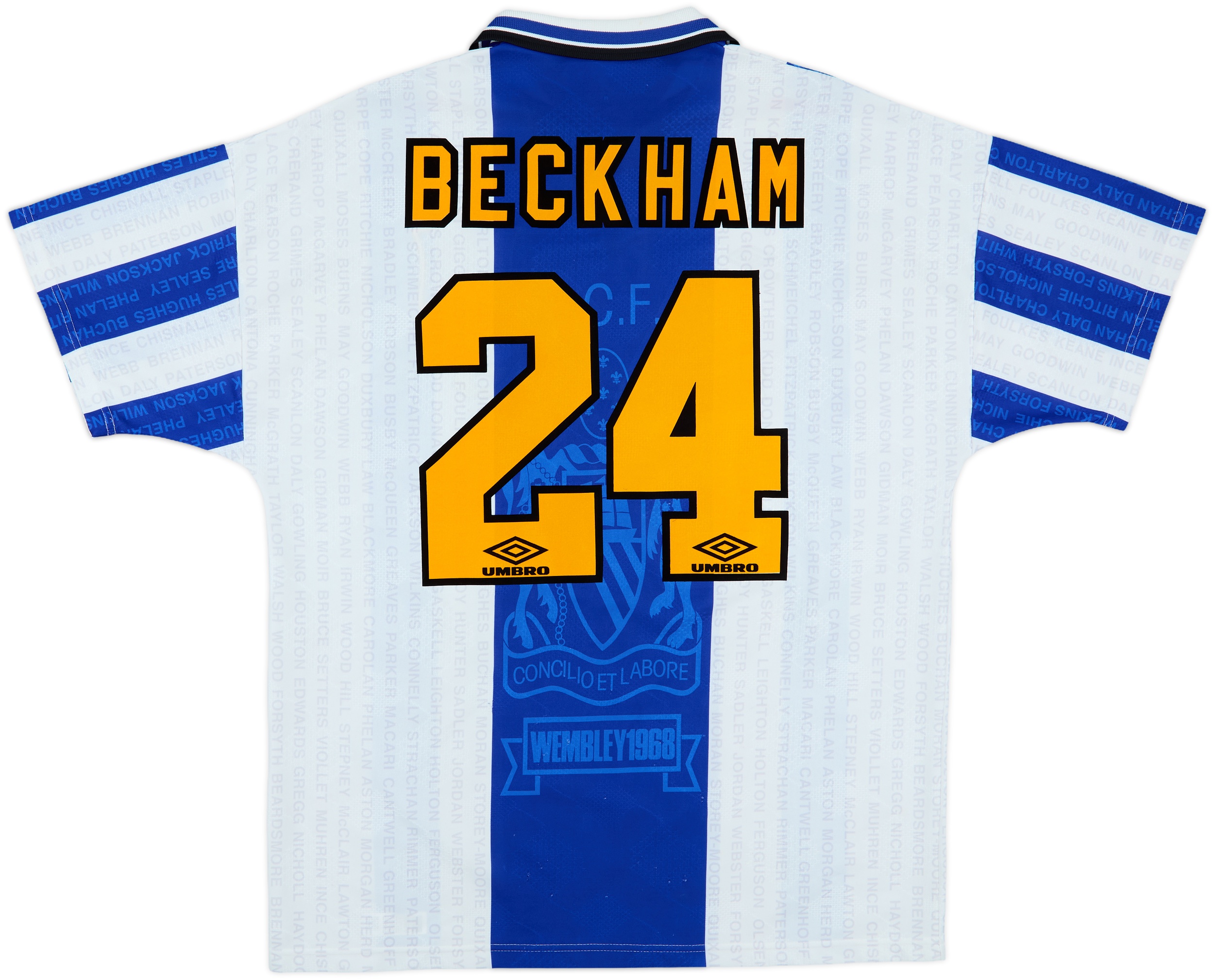 1994-96 Manchester United Third Shirt Beckham #24 - 9/10 - (XL)