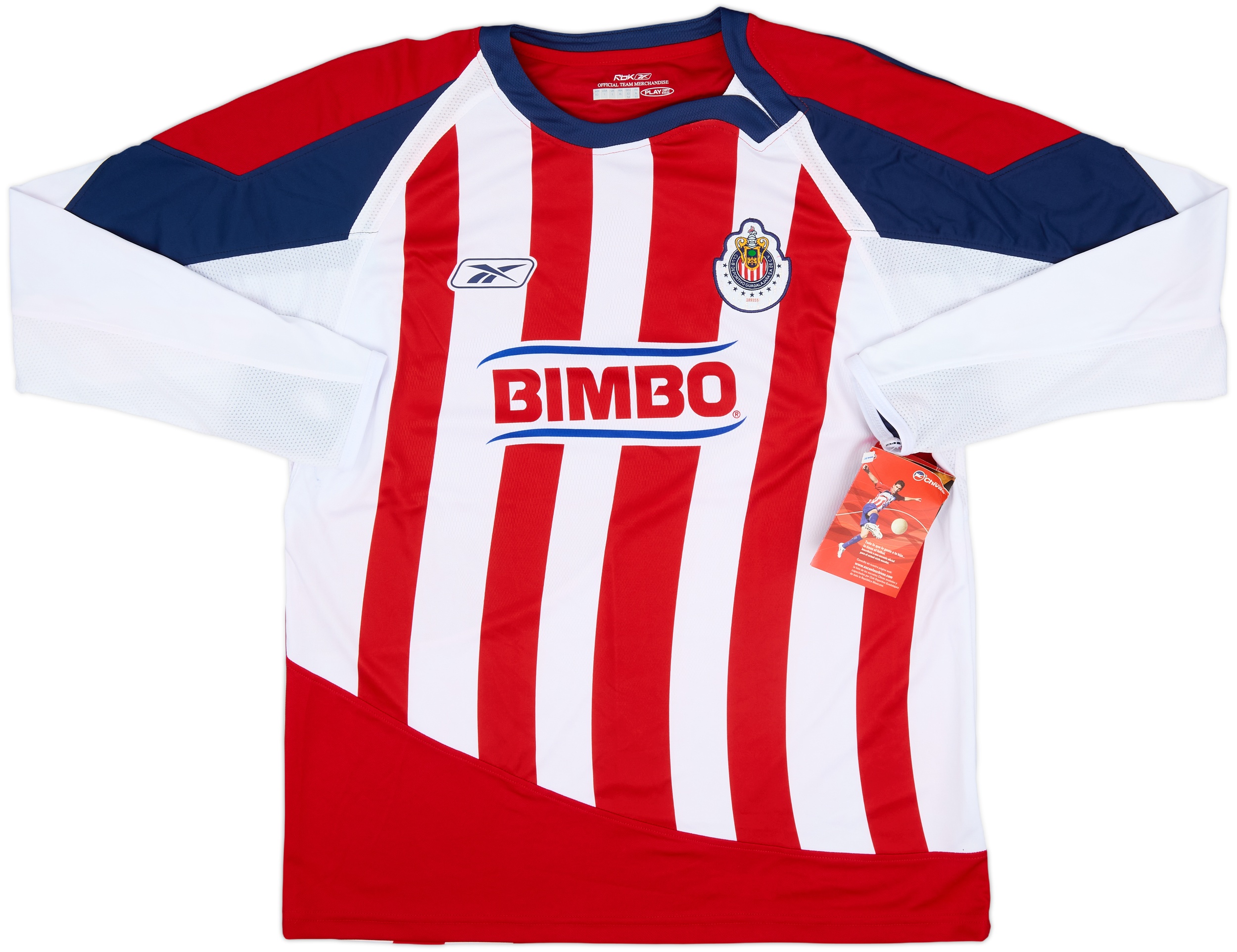 REEBOK CHIVAS de GUADALAJARA 2007 G/K JERSEY BLUE - Soccer Plus