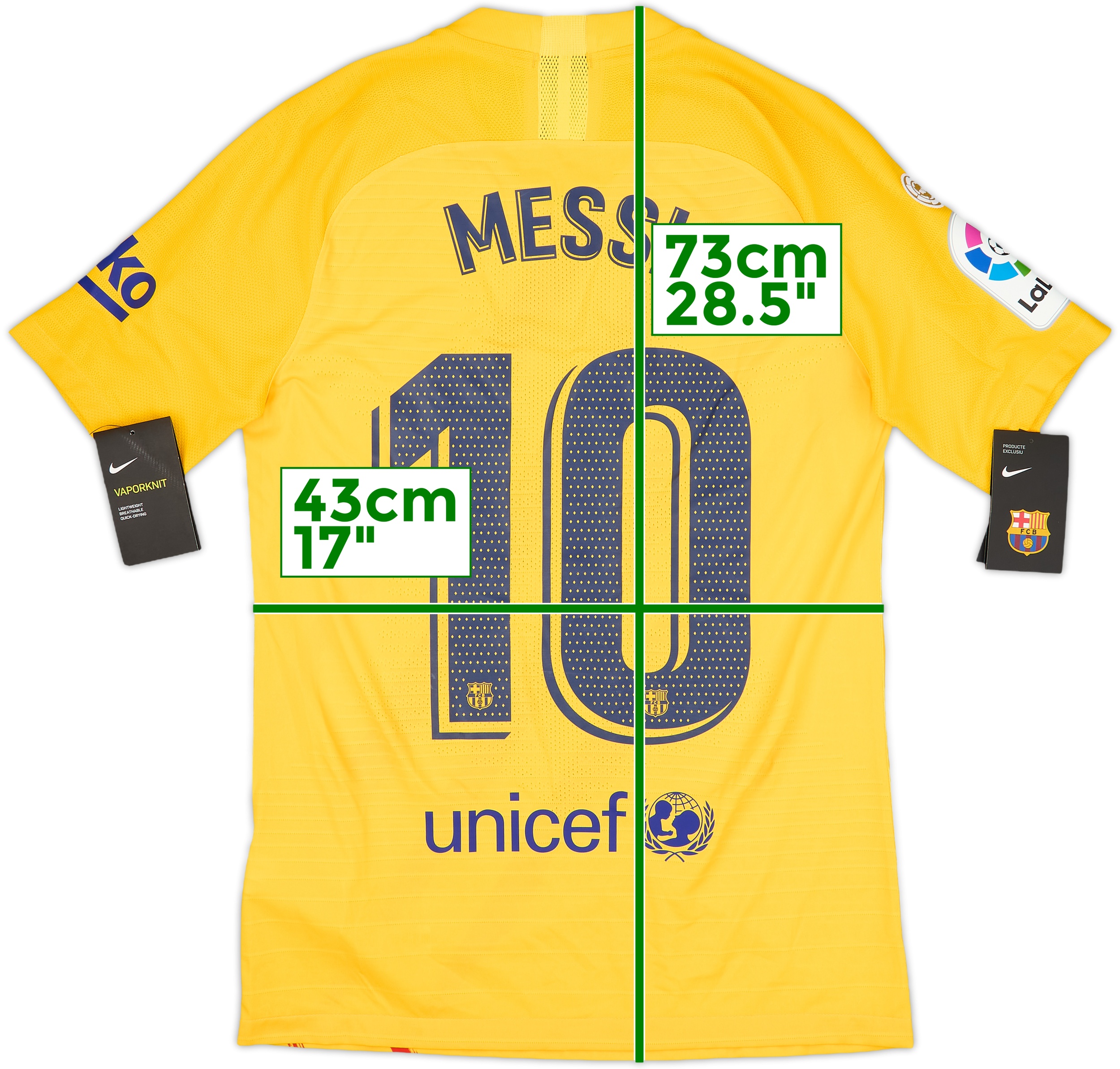 FC Barcelona Messi 10 イエローシャツ 2014-15 Barcelona Third Shirt Messi #10 - 8/10 - (S)