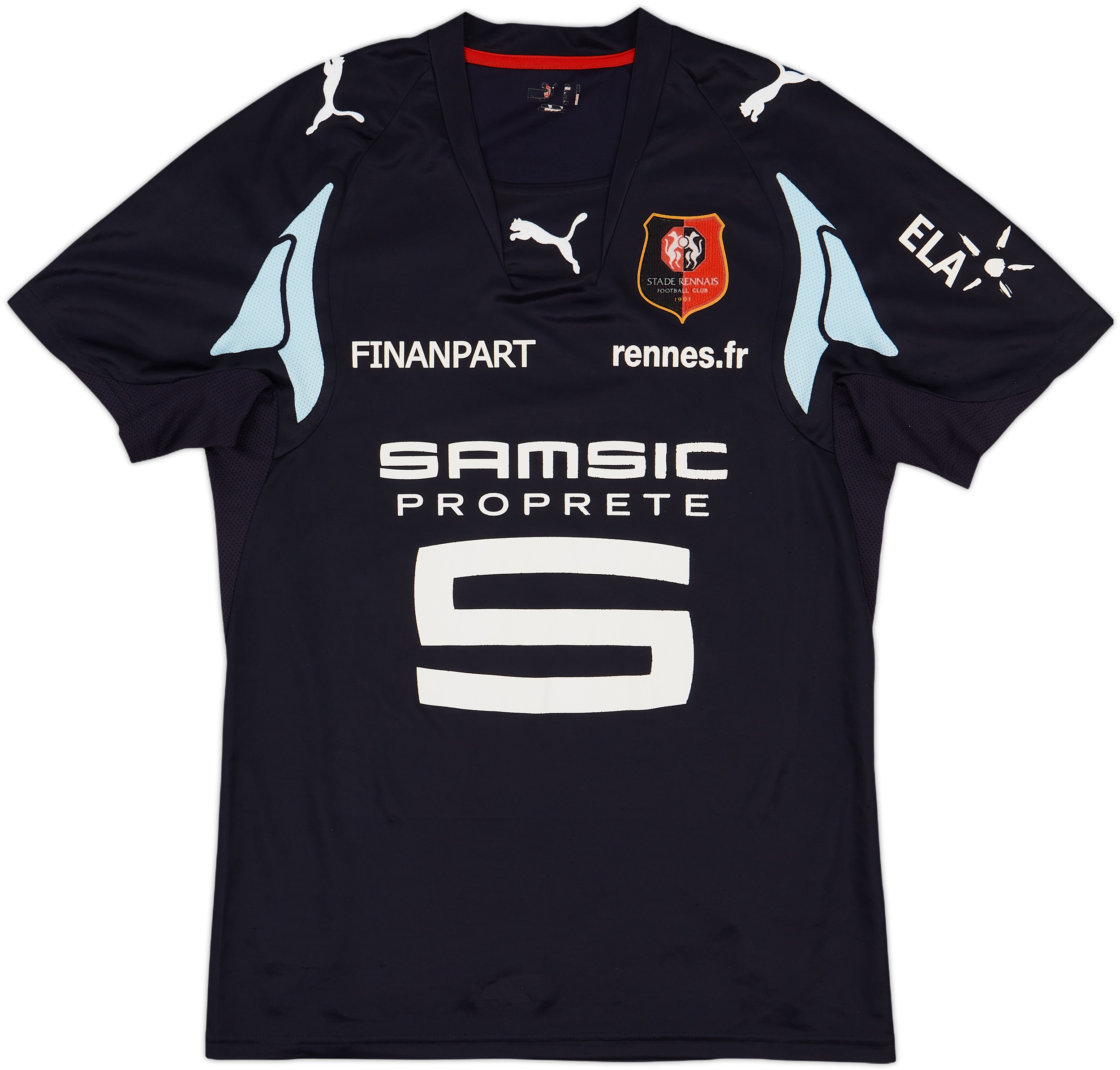 Short football porté STADE RENNAIS 2007 RENNES 3rd bleu rare