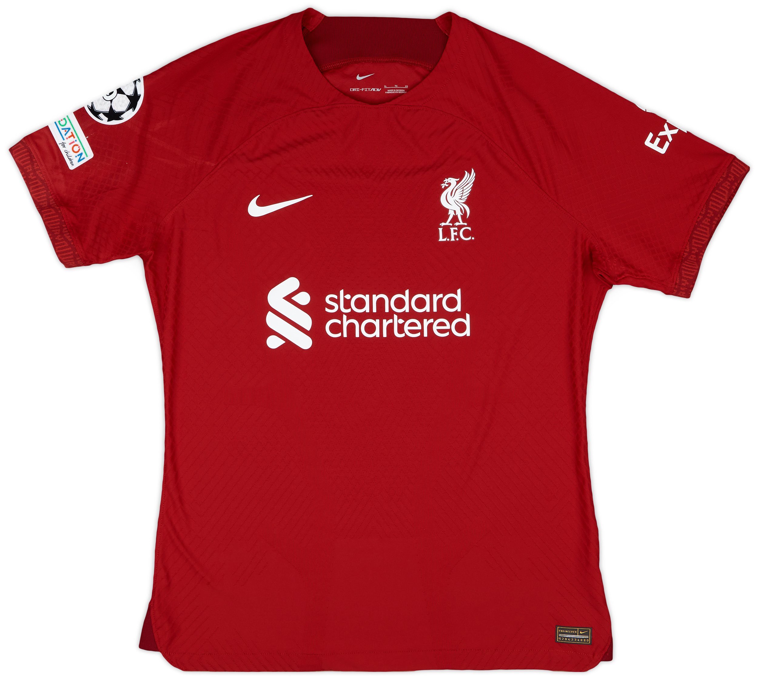 も*9様 liverpool VIRGIL 4 ファンダイク　ユニフォーム 2022-23 Liverpool Match Issue Champions League Home Shirt