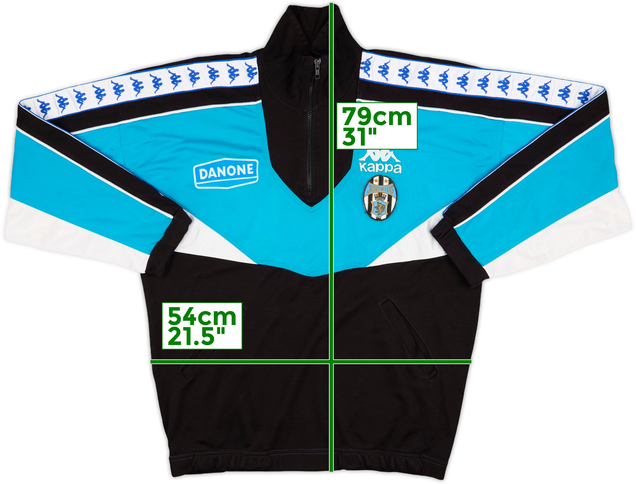 1992-93 Juventus Kappa 1/4 Zip Track Jacket - 7/10 - (XL)