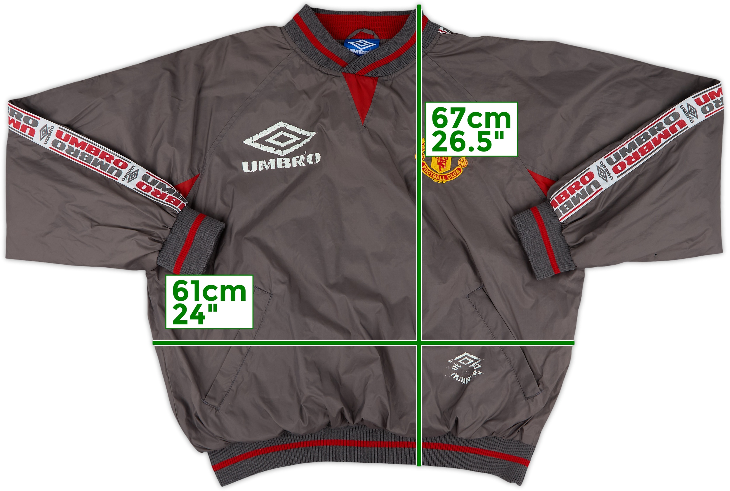 ウェア 90s MANCHESTER UNITED UMBRO Drill Top XL 1994-95 Manchester United Umbro Drill Top - 6/10 - (L)