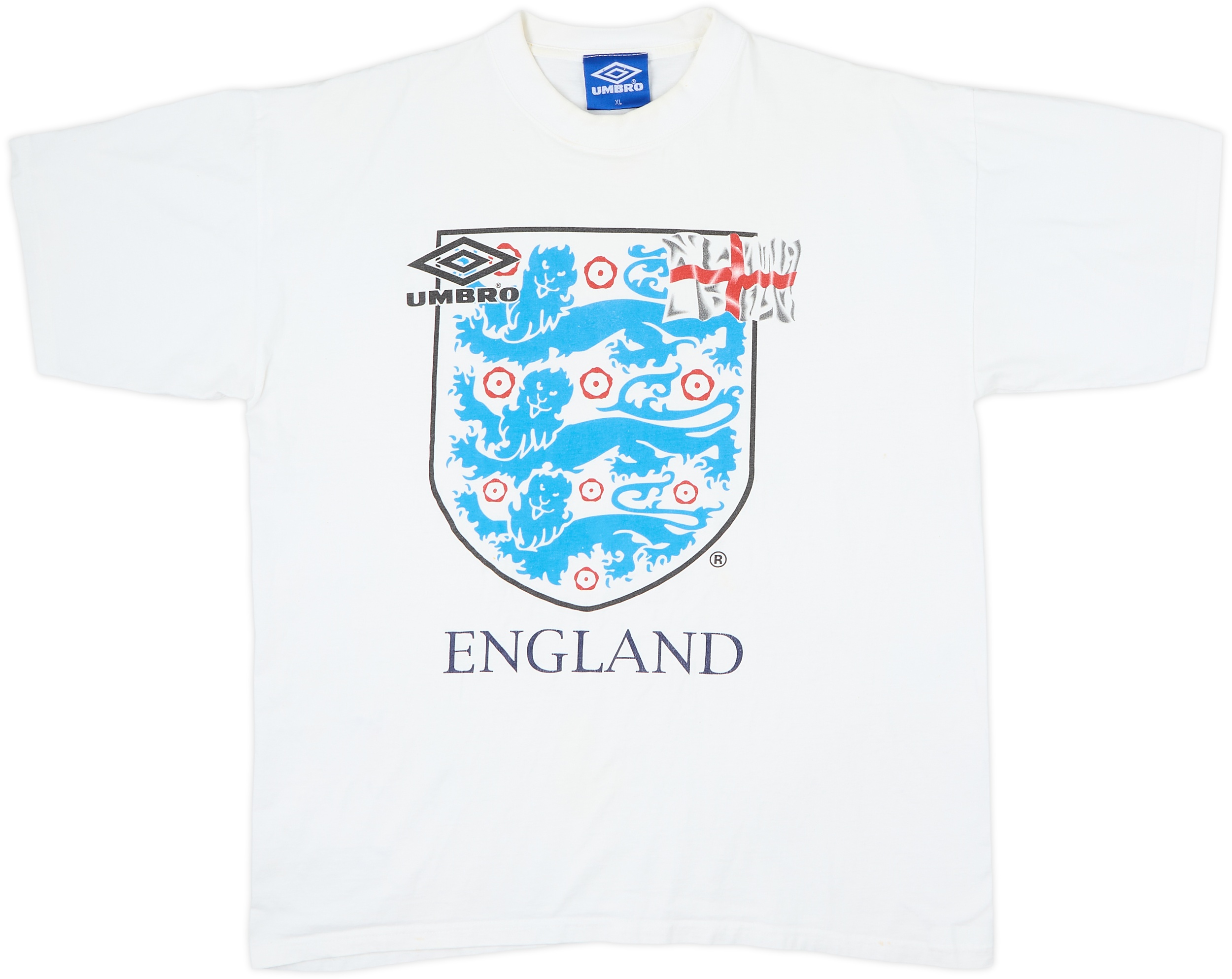 1998-00 England Umbro Graphic Tee - 7/10 - (XL)