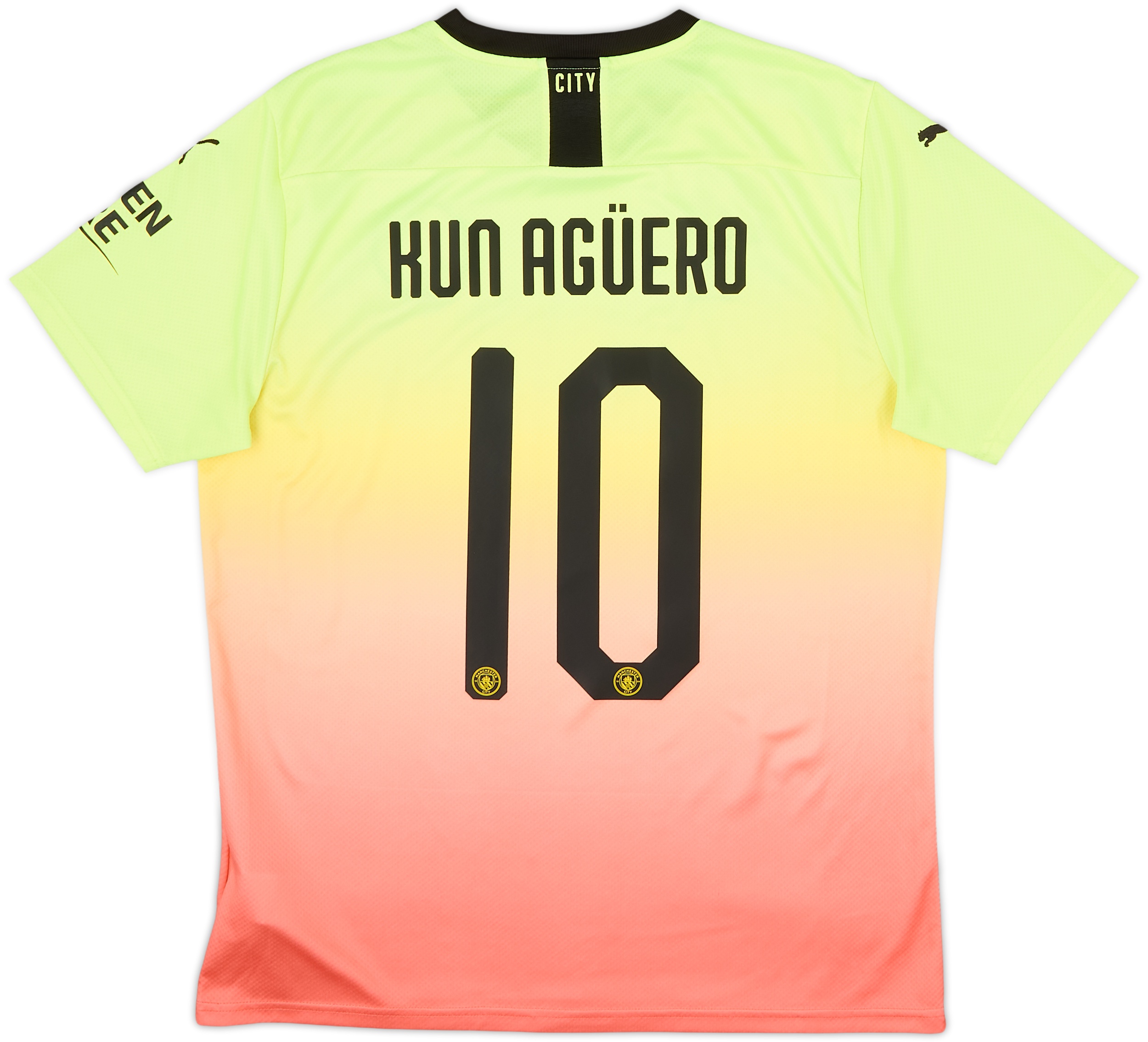 2019-20 Manchester City Third Shirt Kun Aguero #10 - 8/10 - (L)