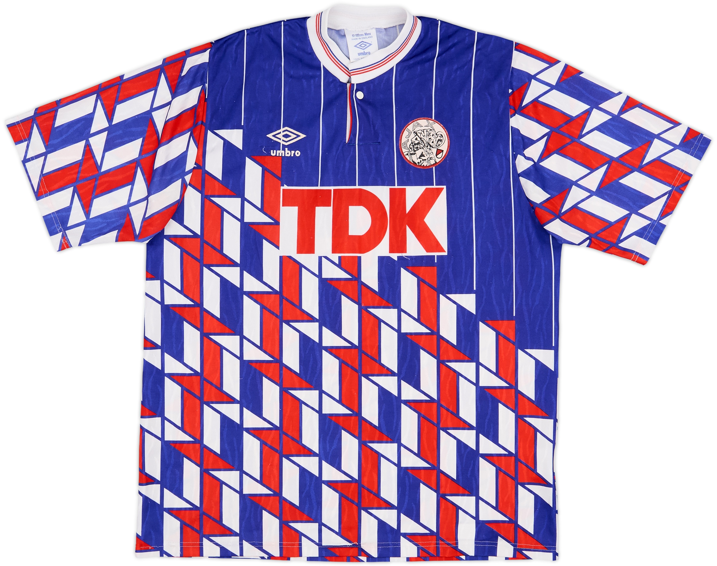 メ*ネ様 90s UMBRO AJAX アヤックス サッカーユニフォーム アウェ 1989-90 Ajax Away Shirt - 8/10 - (L)