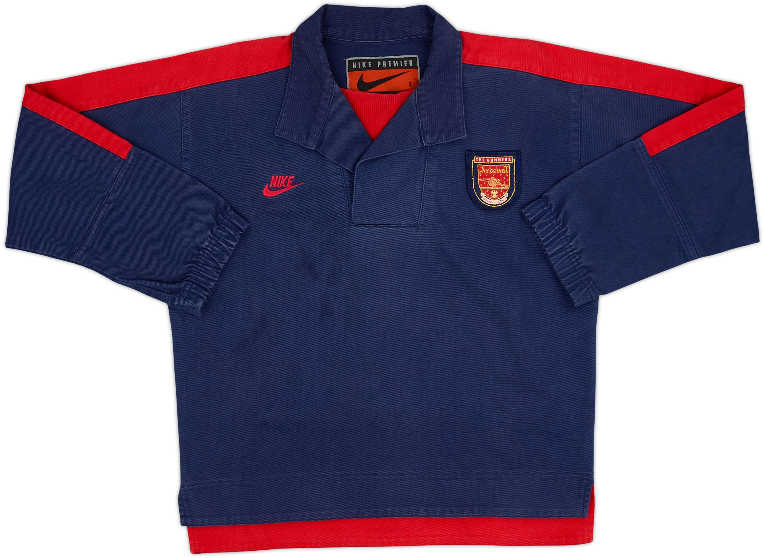【正規品1994-95 NIKE Arsenal drill Top 超美品】 1994-96 Arsenal Nike Drill Top - 8/10 - (L)