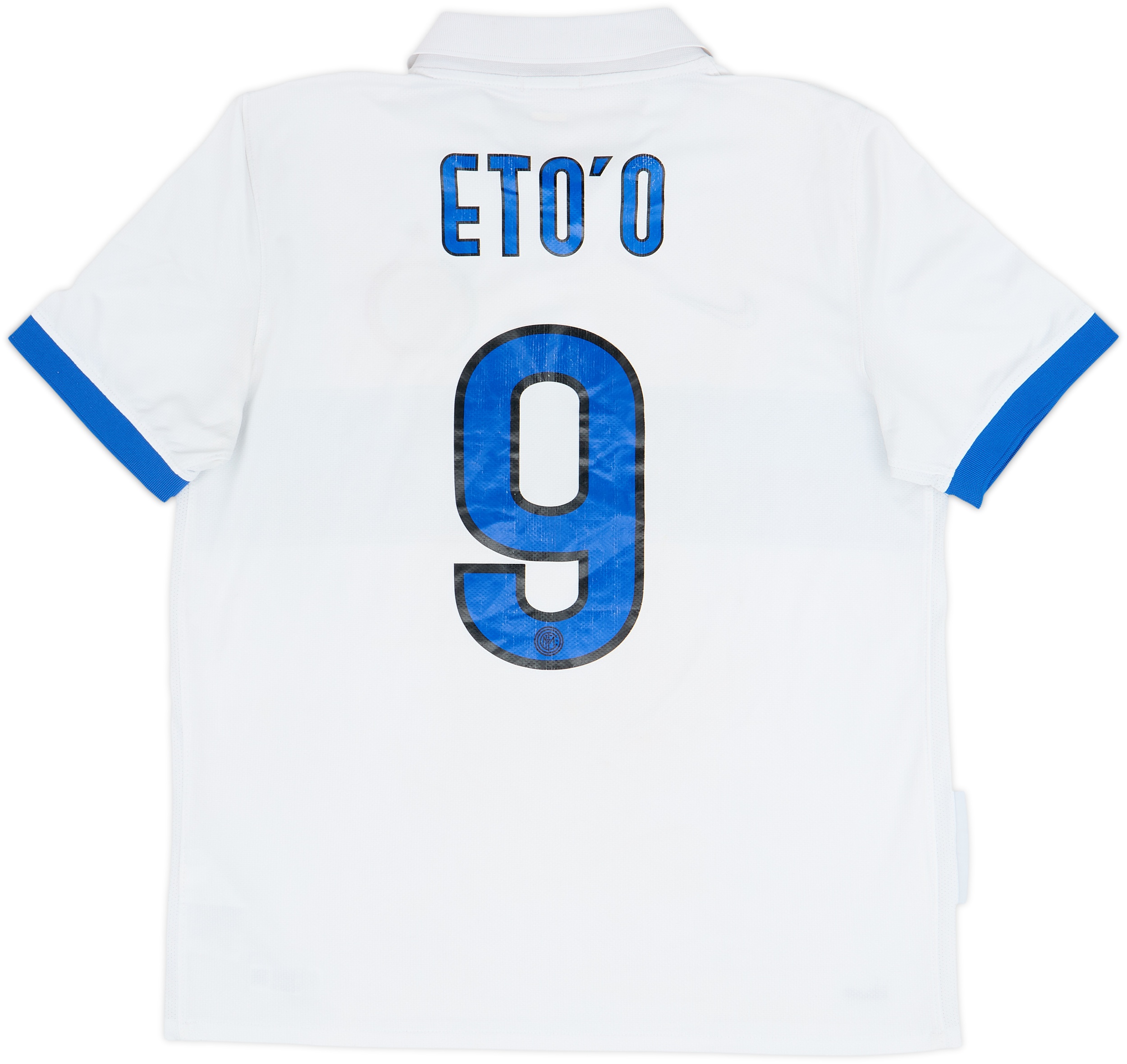 インテル ホワイトシャツ ETO'O 9番 2009-10 Inter Milan Away Shirt Eto'o #9 - 7/10 - (L)