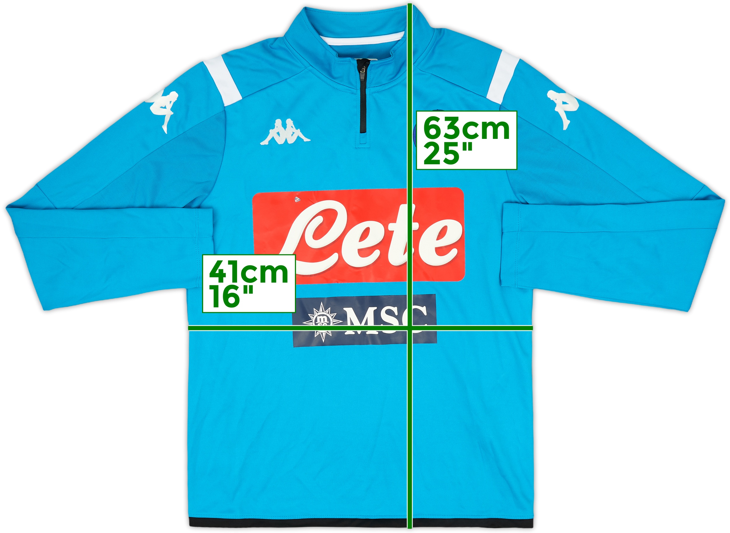 2019-20 Napoli Kappa 1/4 Zip Drill Top - 7/10 - (M)