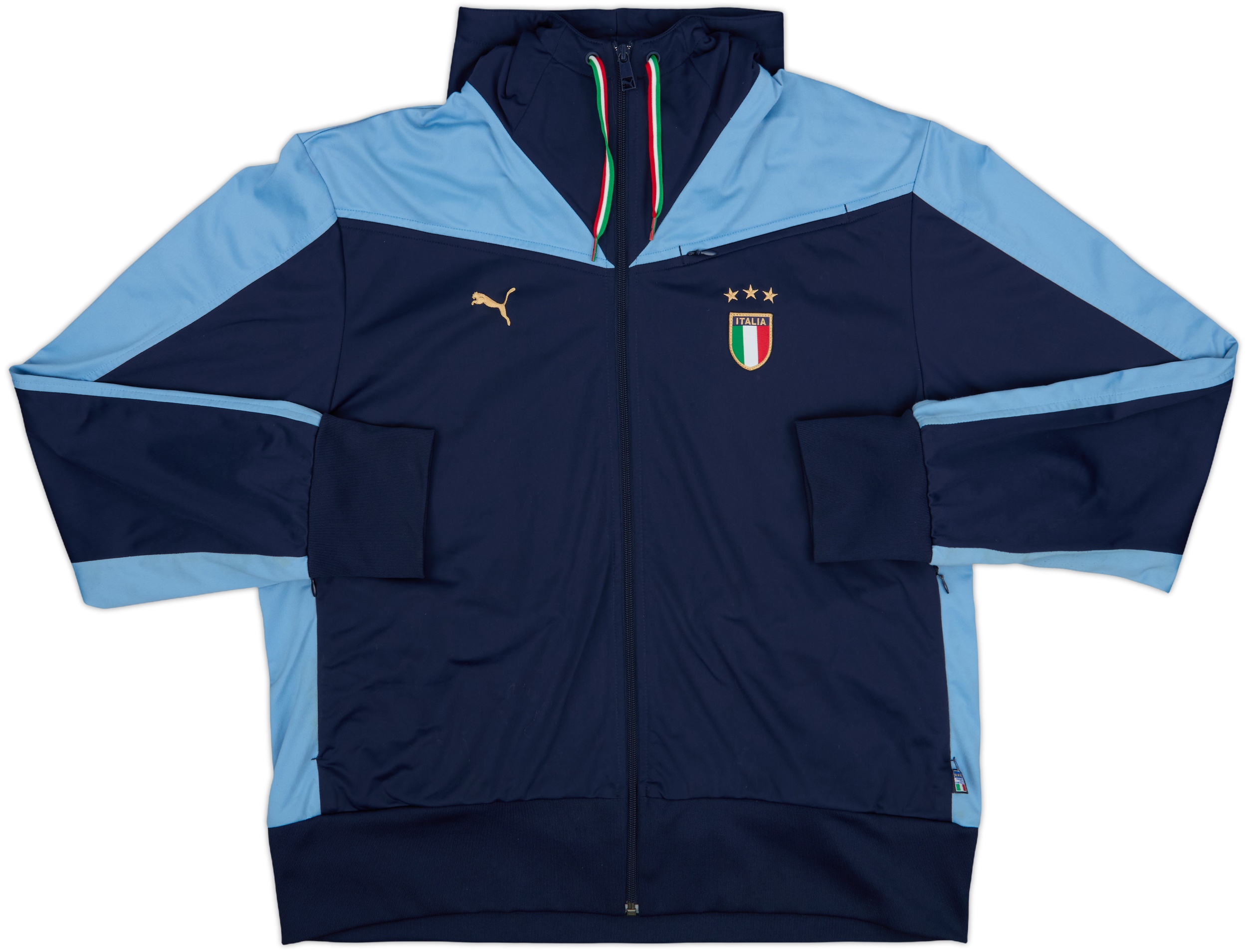 2009-10 Italy Puma Hooded Track Jacket - 8/10 - (XL)