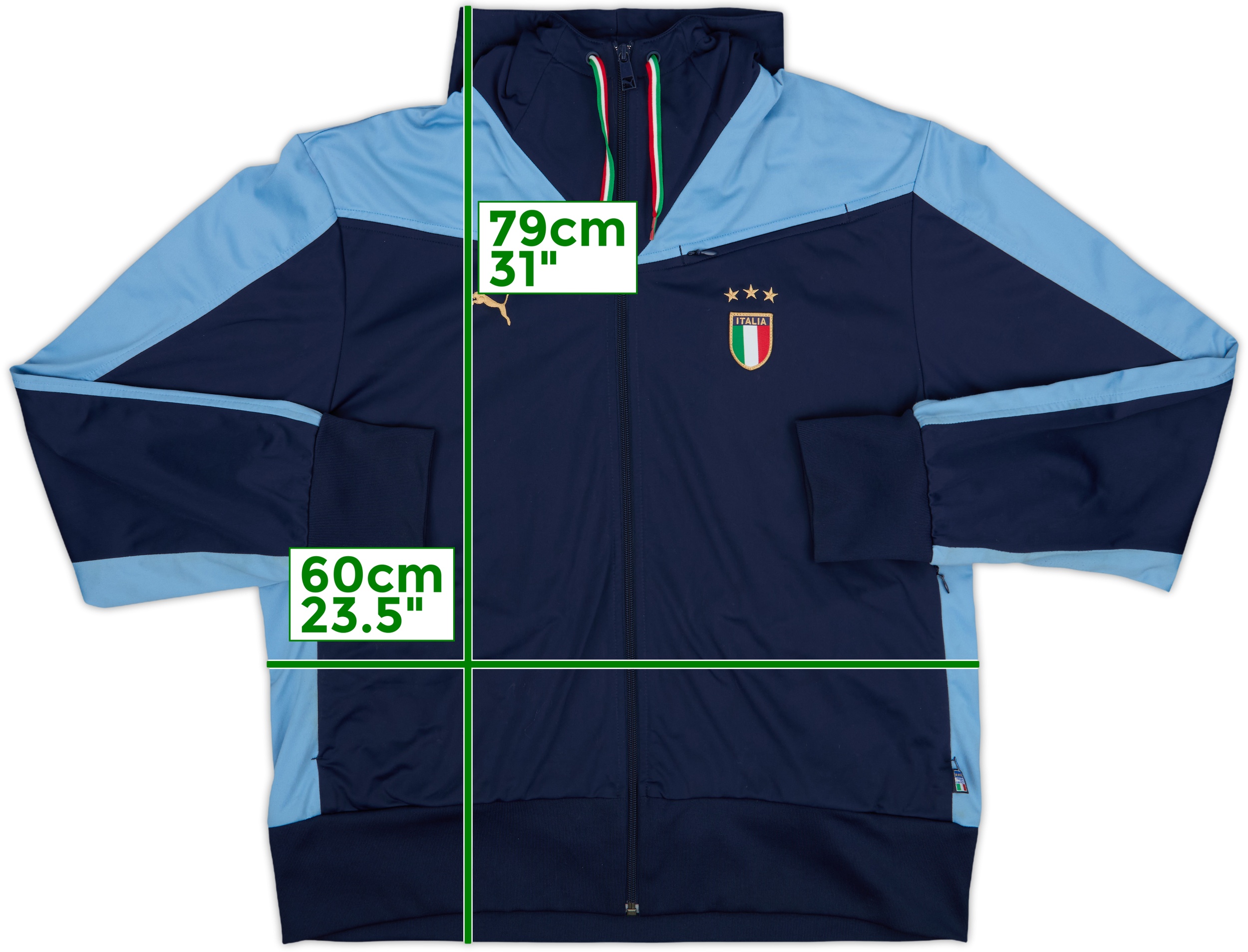 2009-10 Italy Puma Hooded Track Jacket - 8/10 - (XL)