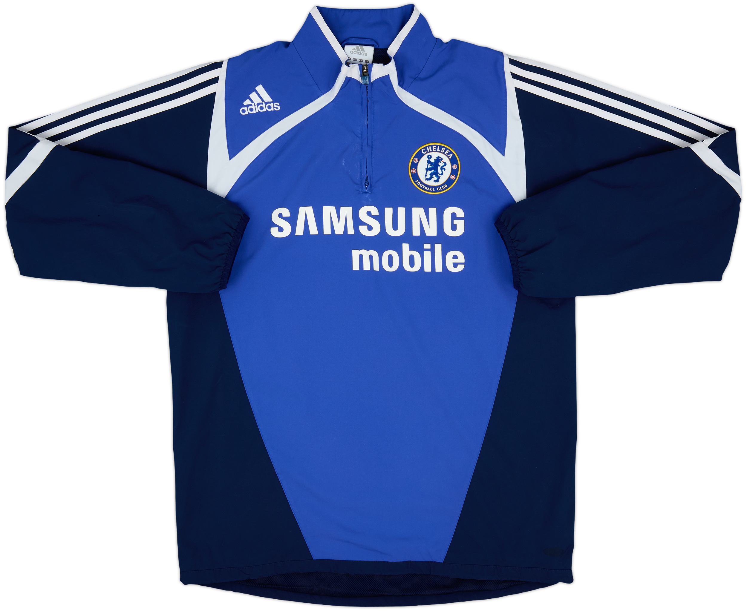 CHELSEA レコード 2007-08 Chelsea adidas 1/4 Zip Track Jacket - 8/10 - (M)