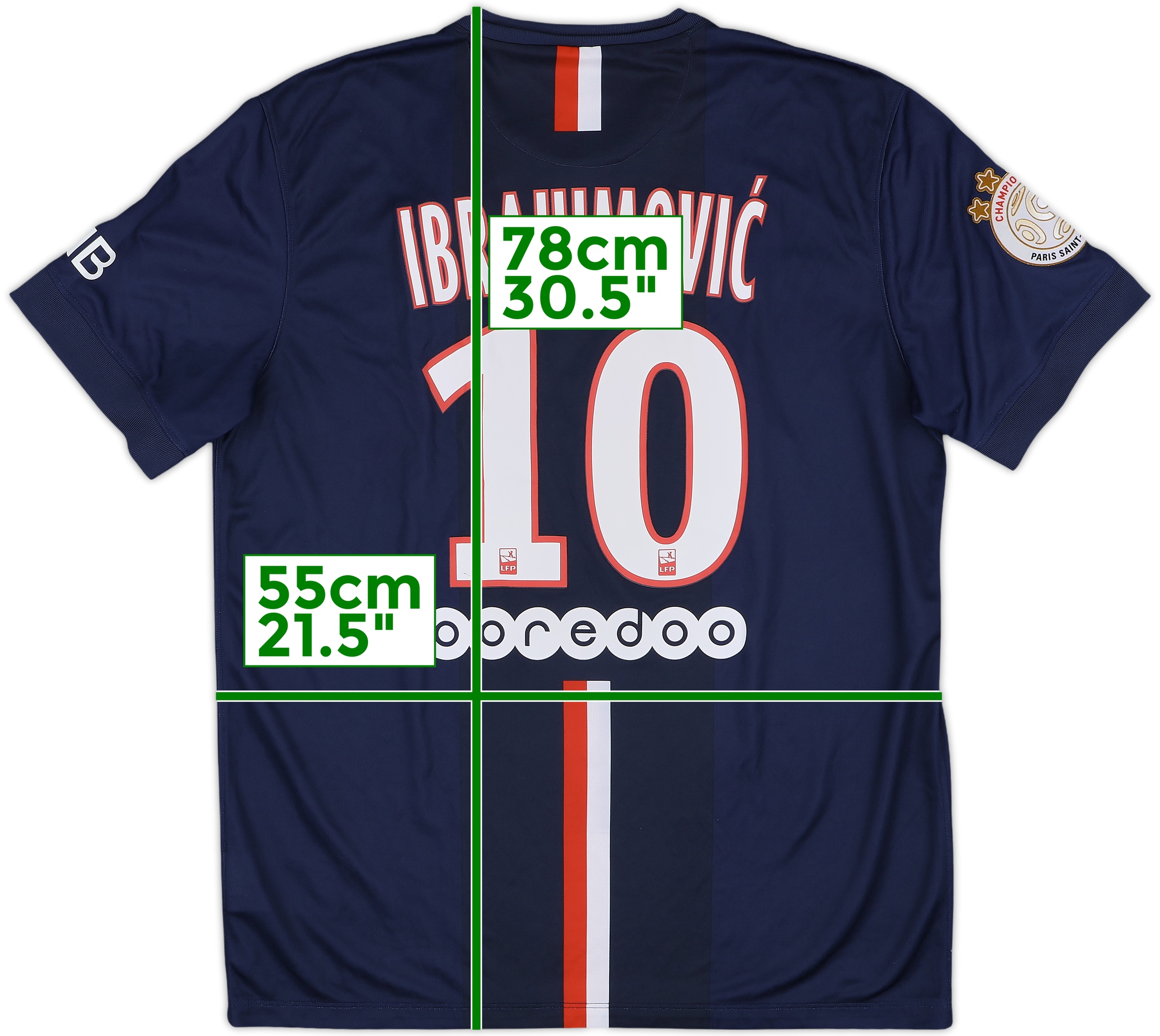 Zlatan Ibrahimovic #10 Men's Sz L Nike Paris Saint-Germain