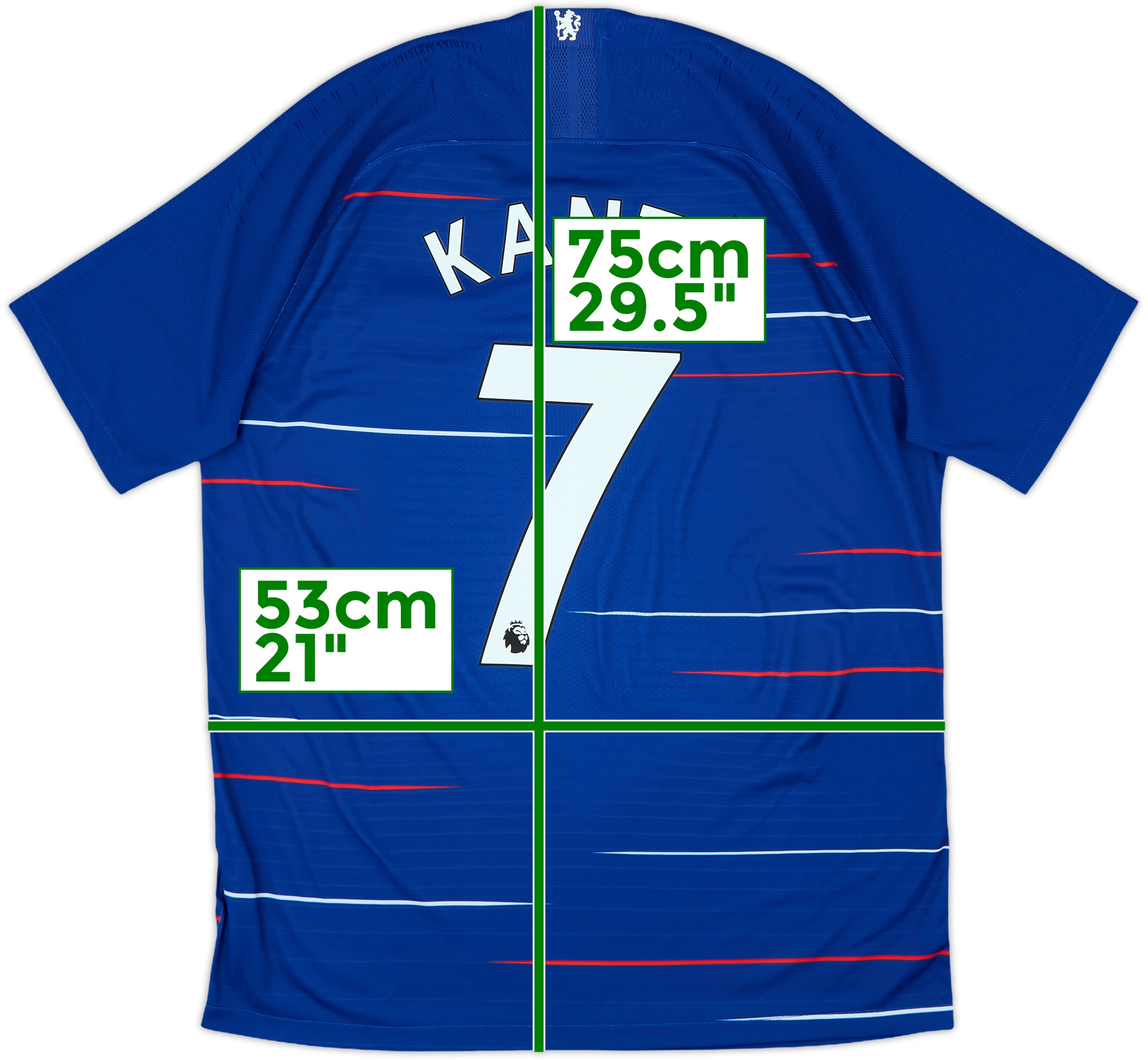 【希少】チェルシー 18-19シーズンKANTÉ 7番 ホームシャツ 2017-18 Chelsea Authentic Home Shirt Kante #7 (S)