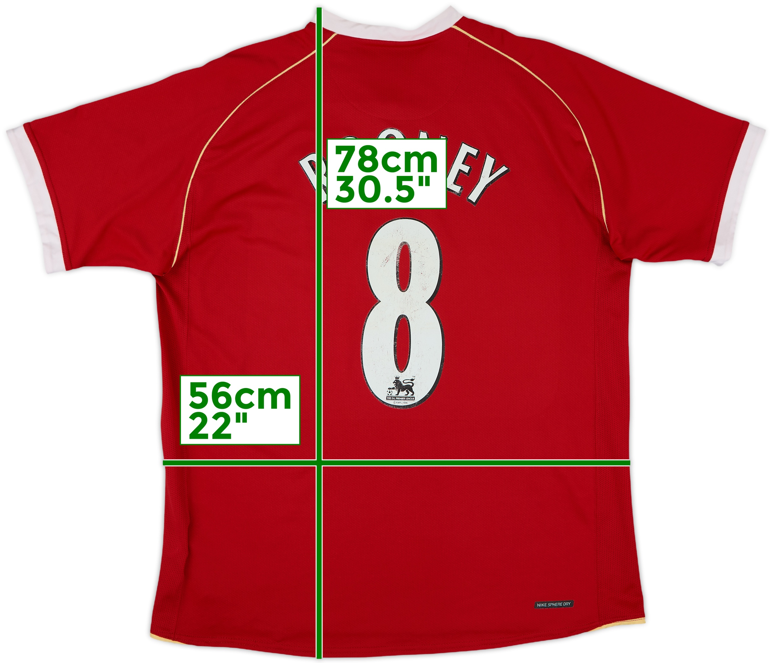 2006-07 Manchester United Home Shirt Rooney #8 - 7/10 - (L)
